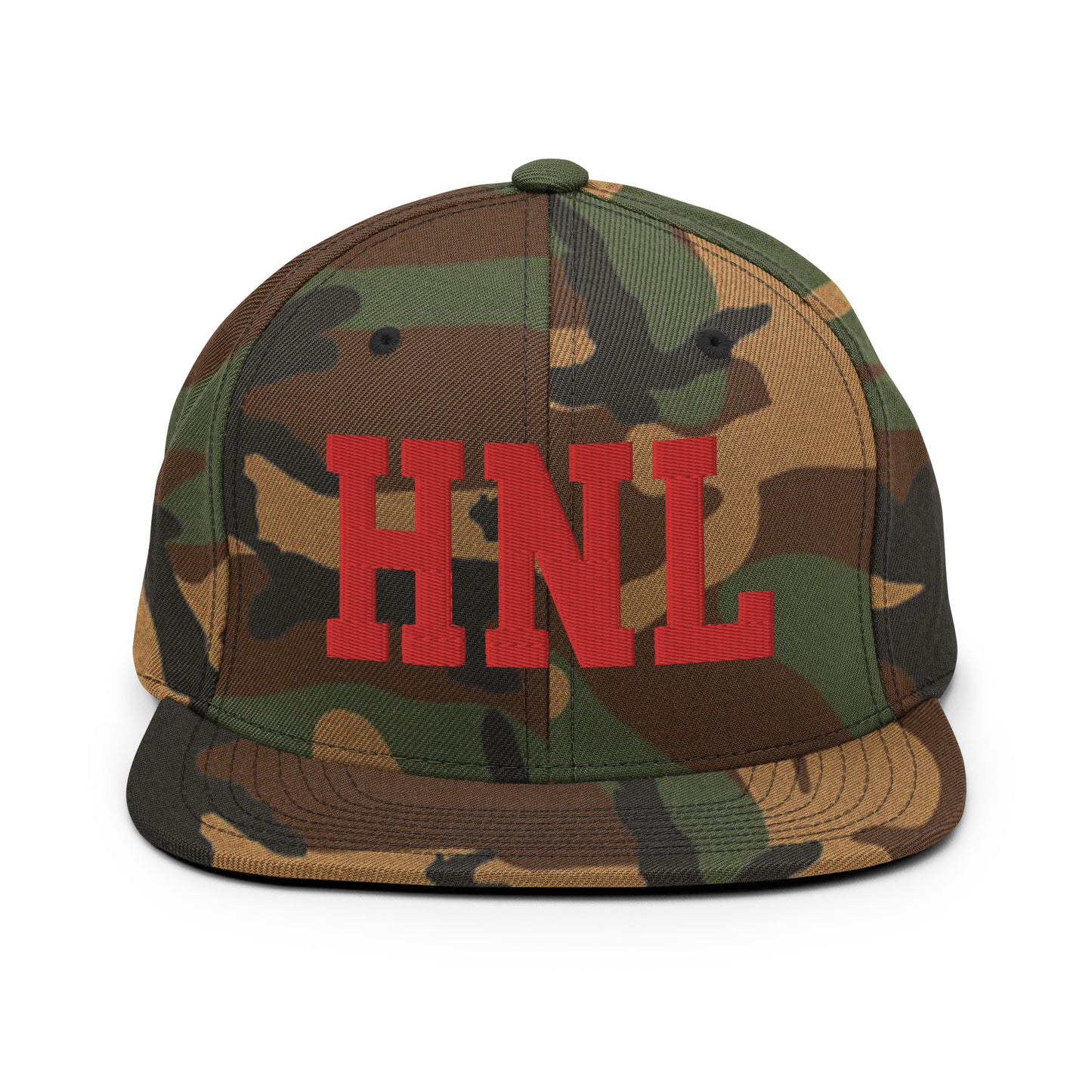 College-Style Classic Snapback Hat • Red • HNL Honolulu • YHM Designs - Image 27