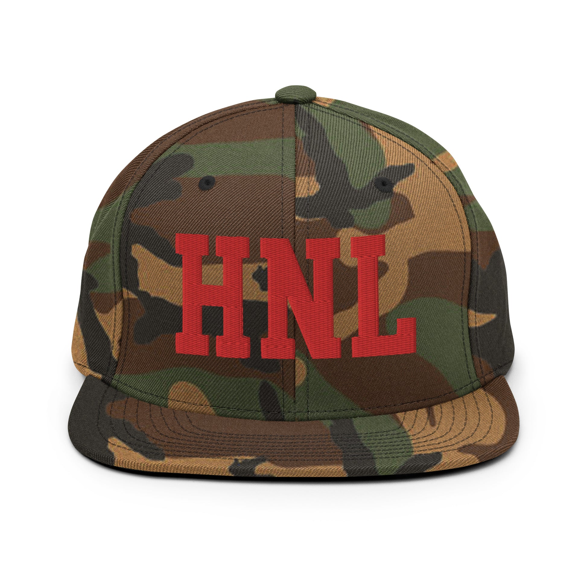 College-Style Classic Snapback Hat • Red • HNL Honolulu • YHM Designs - Image 27