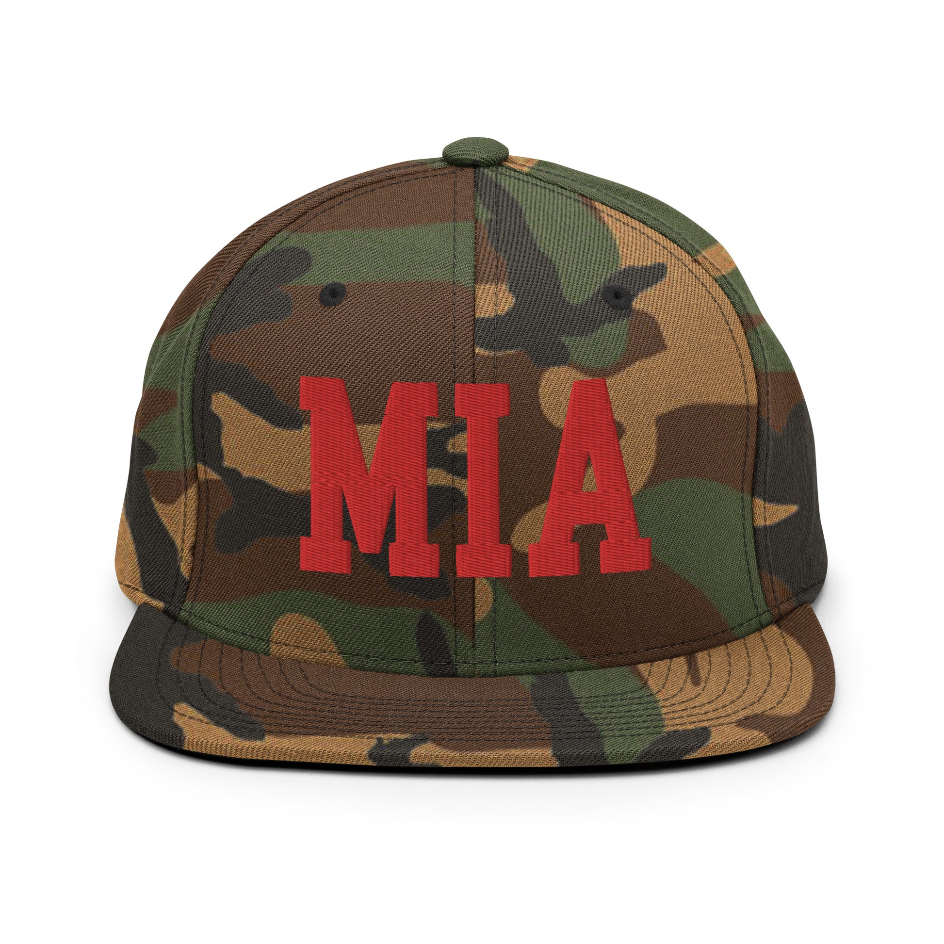College-Style Classic Snapback Hat • Red • MIA Miami • YHM Designs - Image 27