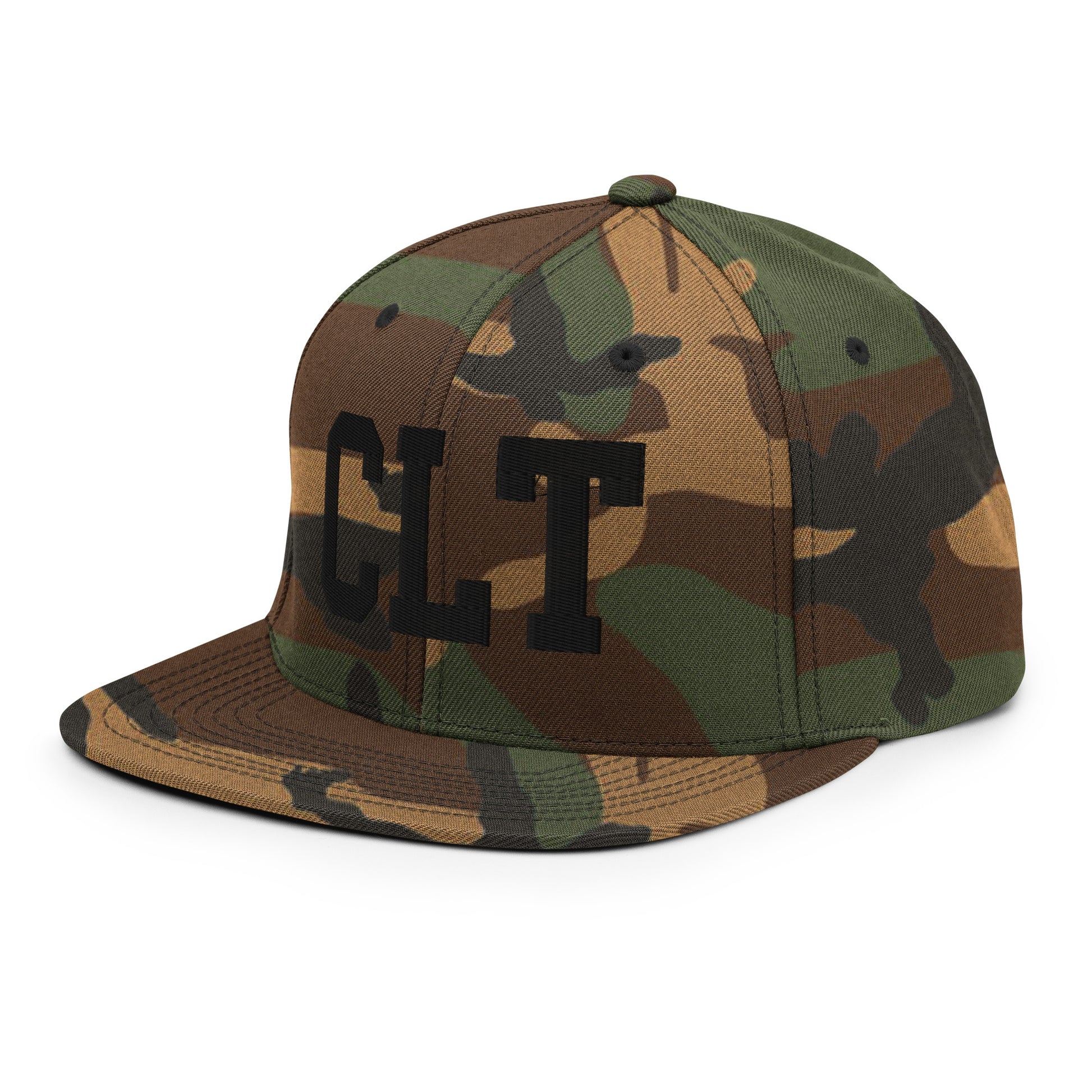 College-Style Classic Snapback Hat • Black • CLT Charlotte • YHM Designs - Image 13