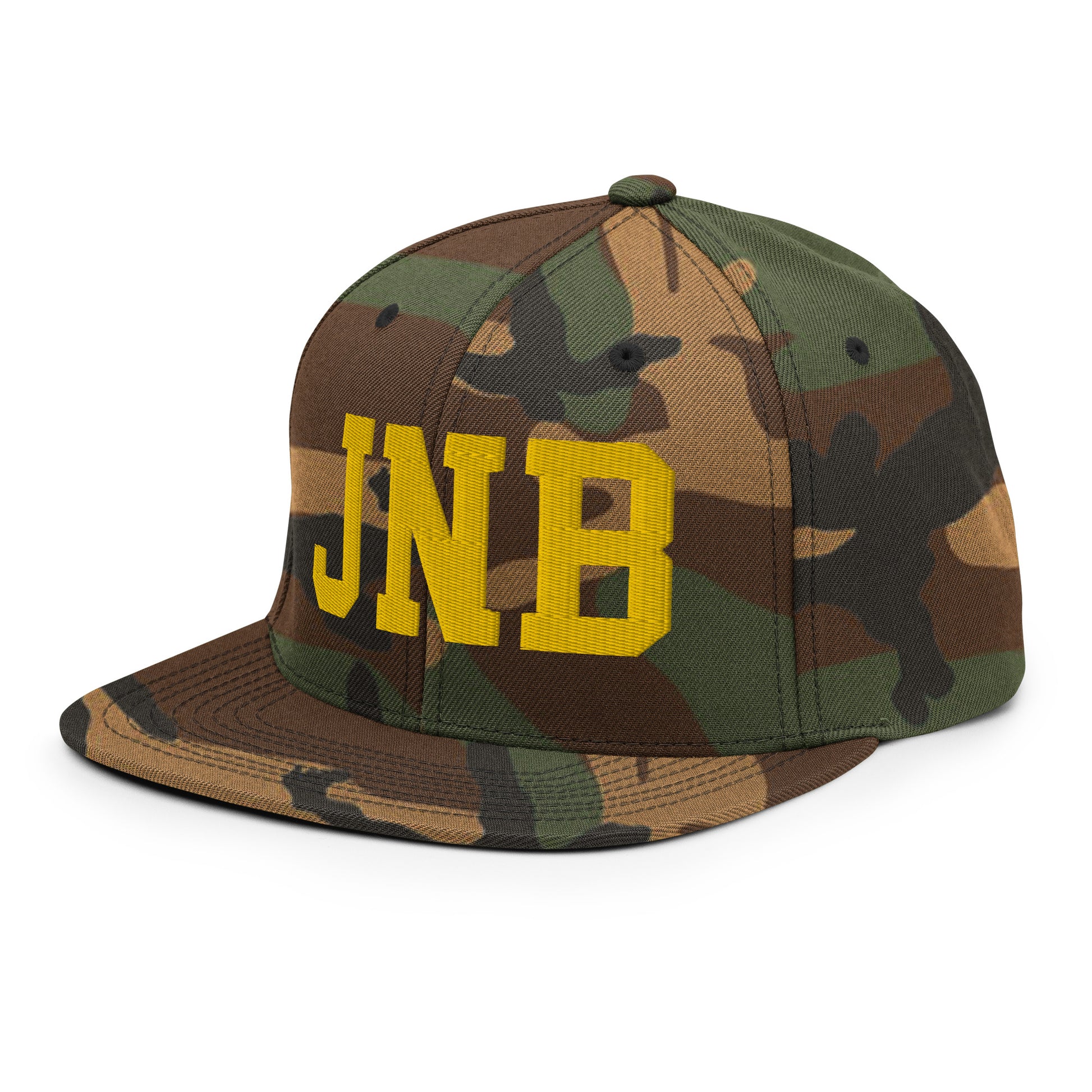 College-Style Classic Snapback Hat • Gold • JNB Johannesburg • YHM Designs - Image 24
