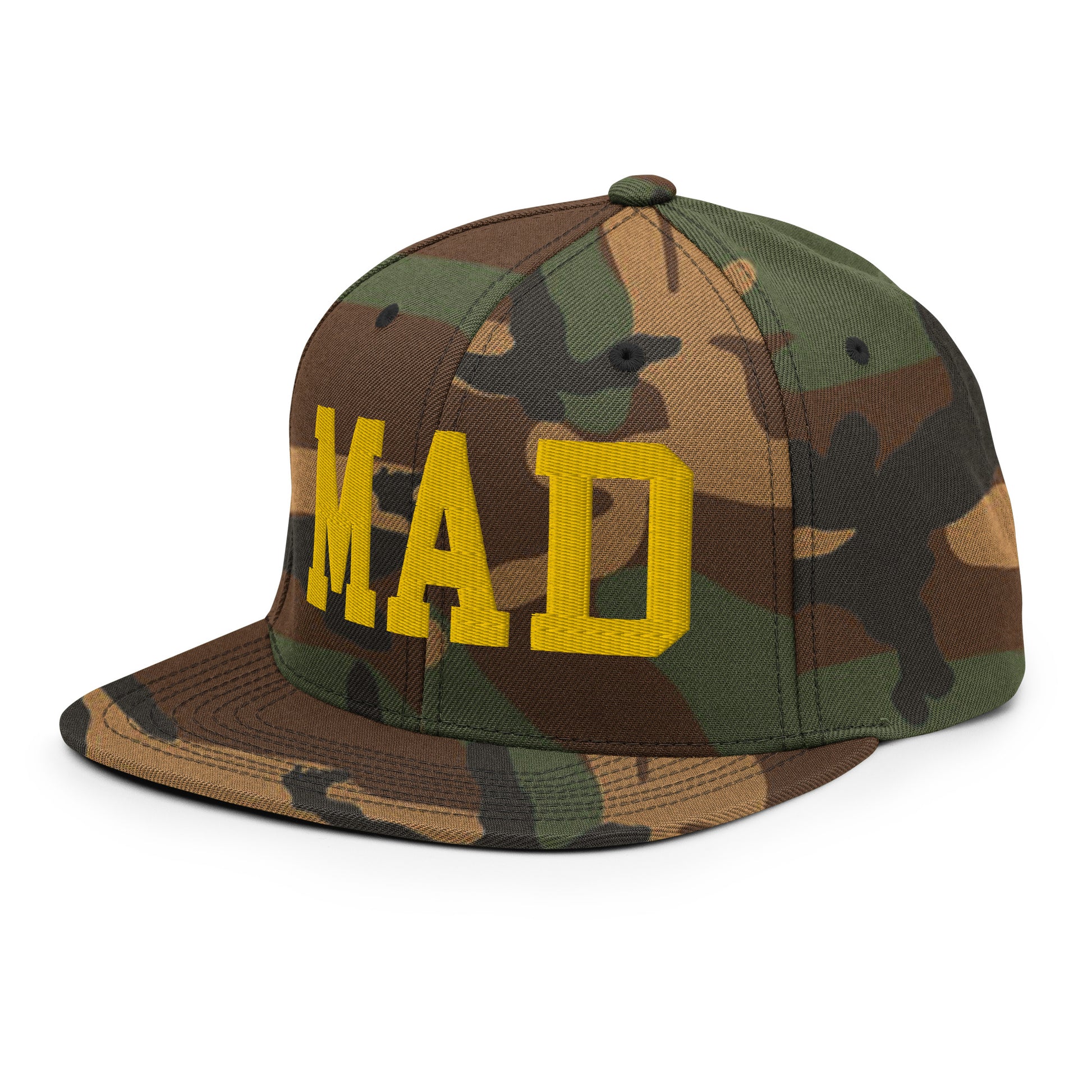 College-Style Classic Snapback Hat • Gold • MAD Madrid • YHM Designs - Image 24
