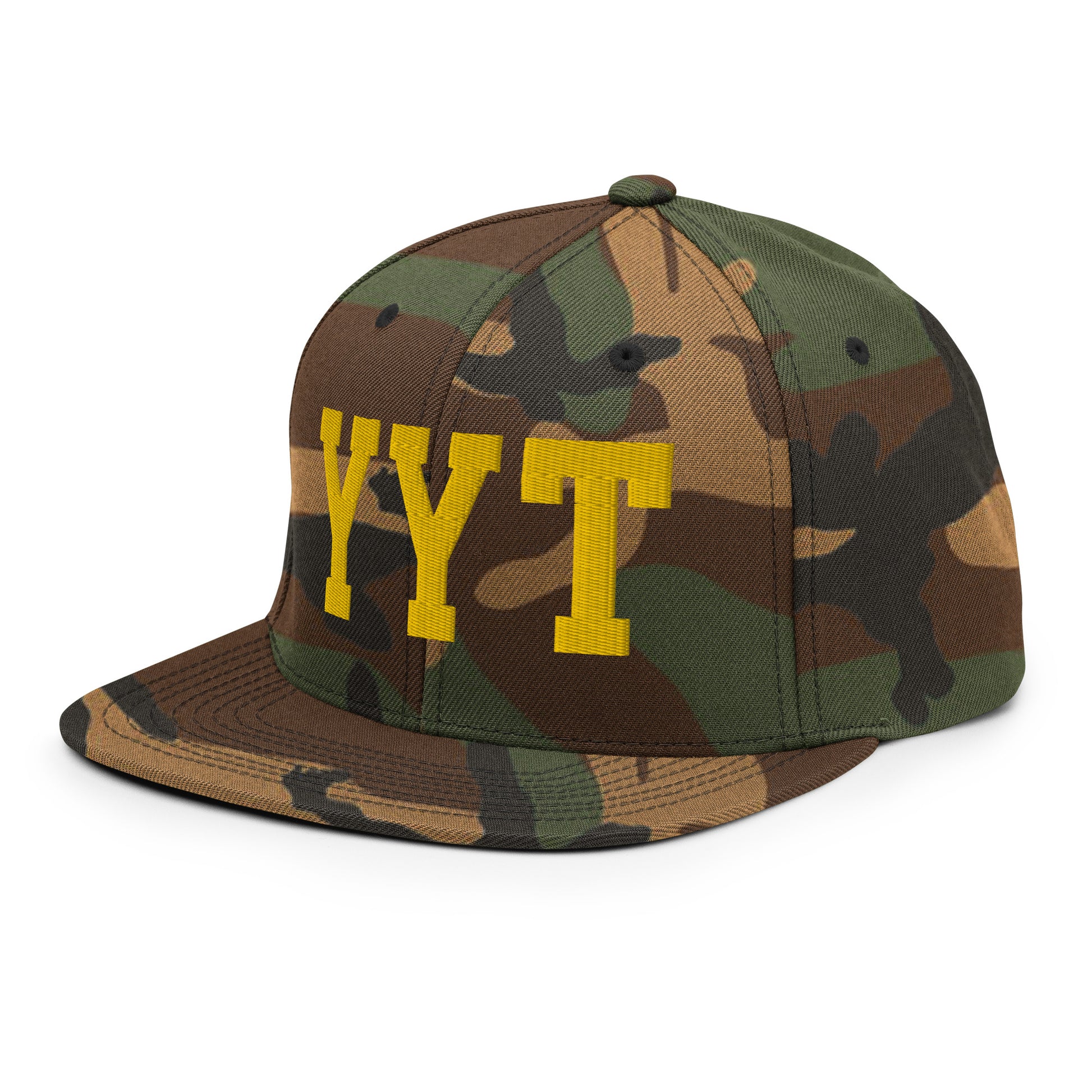 College-Style Classic Snapback Hat • Gold • YYT St. John's • YHM Designs - Image 24