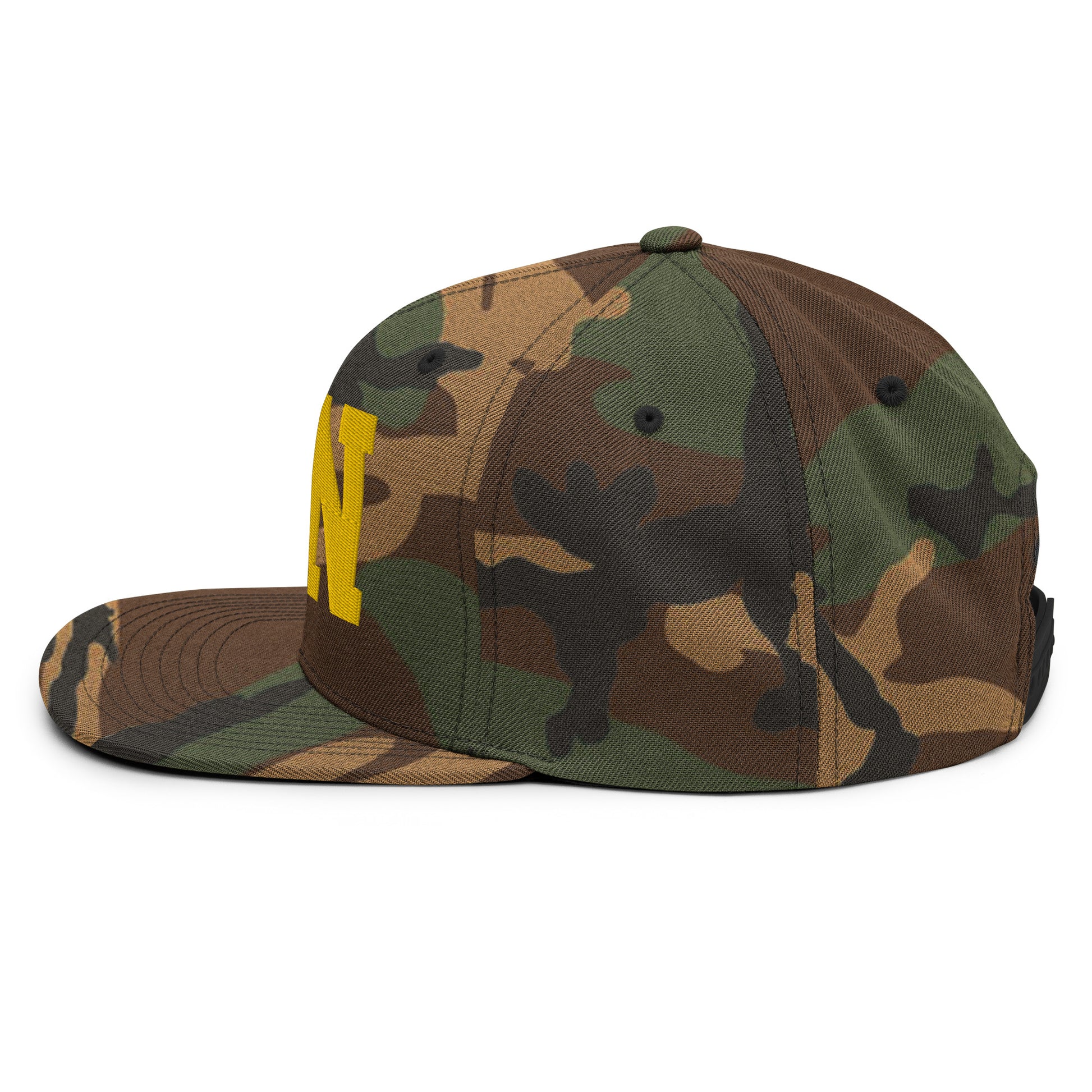 College-Style Classic Snapback Hat • Gold • ICN Seoul • YHM Designs - Image 25