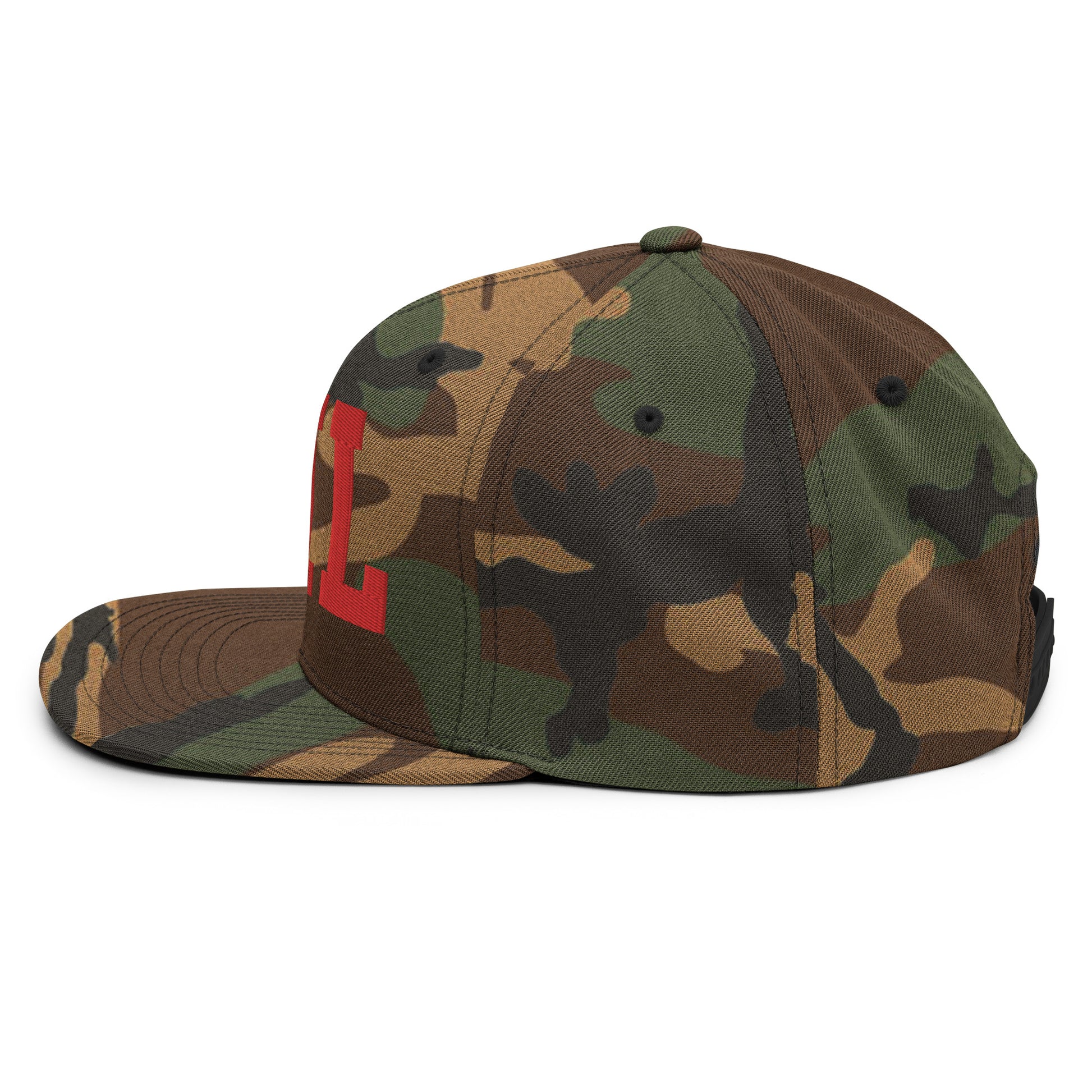 College-Style Classic Snapback Hat • Red • HNL Honolulu • YHM Designs - Image 30