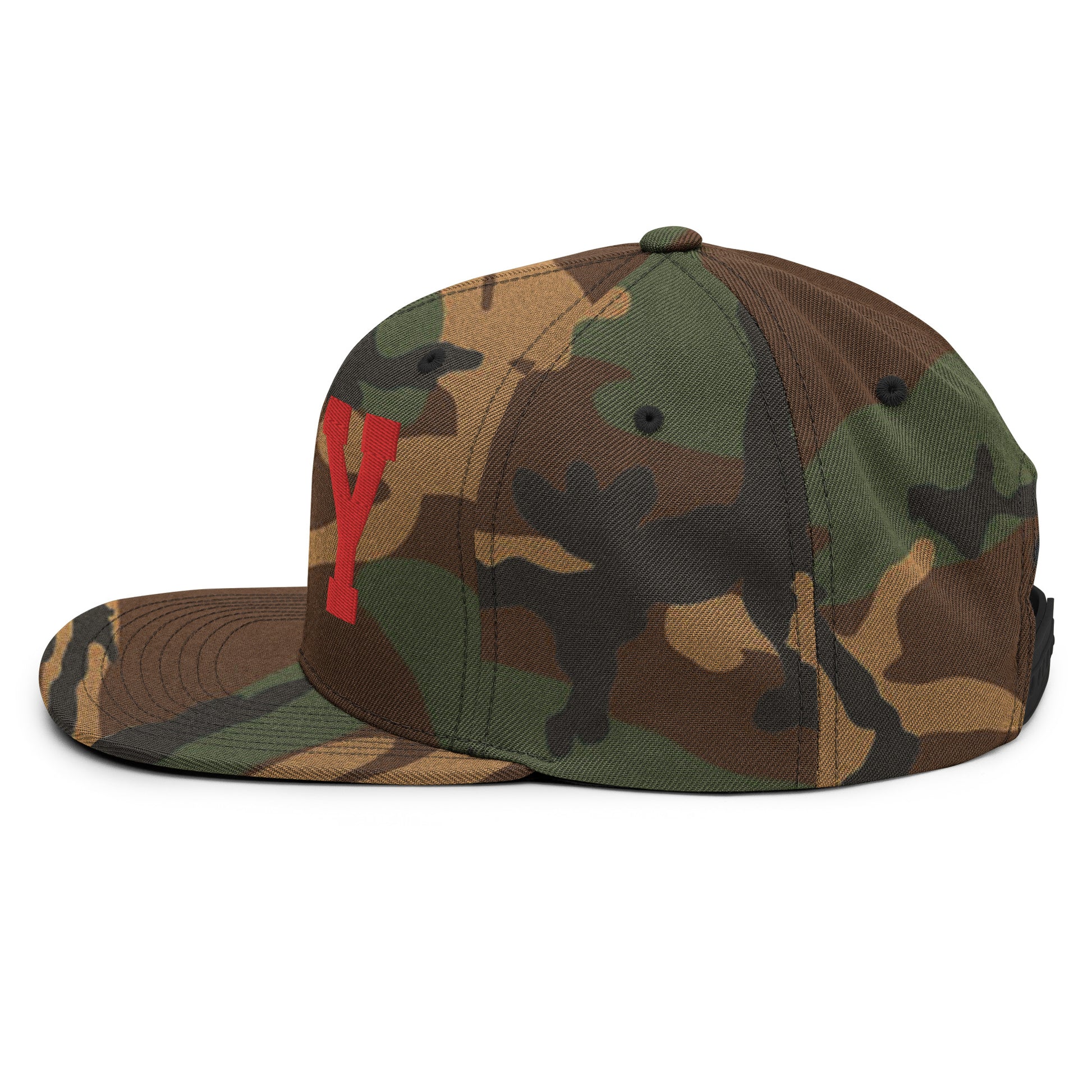 College-Style Classic Snapback Hat • Red • YXY Whitehorse • YHM Designs - Image 30