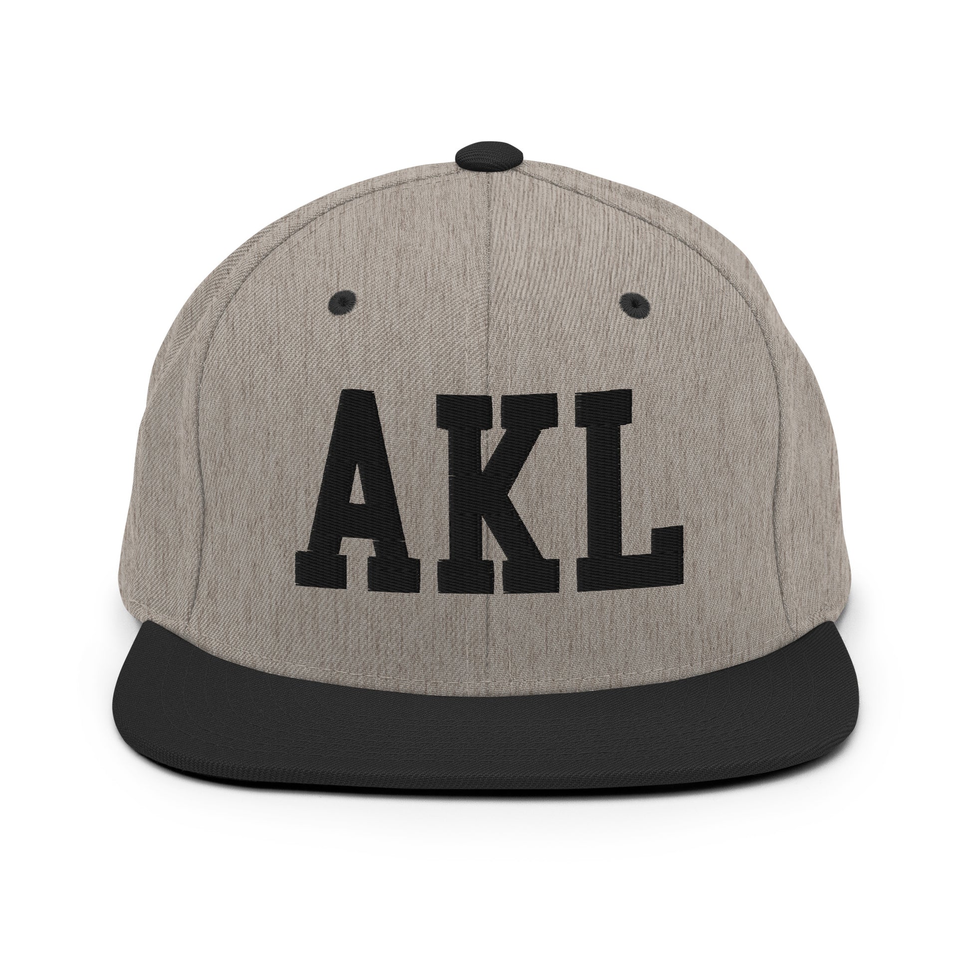 College-Style Classic Snapback Hat • Black • AKL Auckland Souvenir • YHM Designs - Image 23
