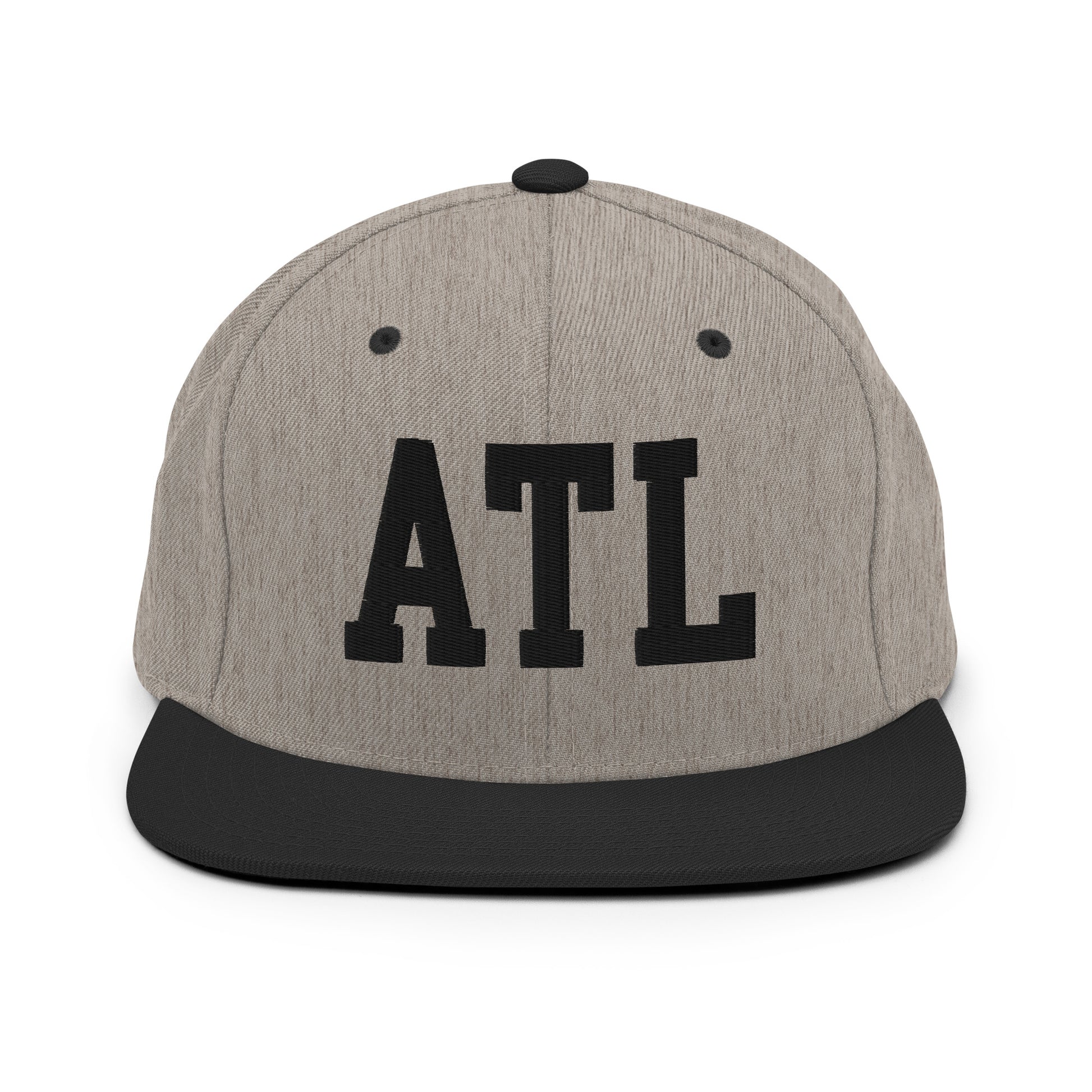 College-Style Classic Snapback Hat • Black • ATL Atlanta Souvenir • YHM Designs - Image 23