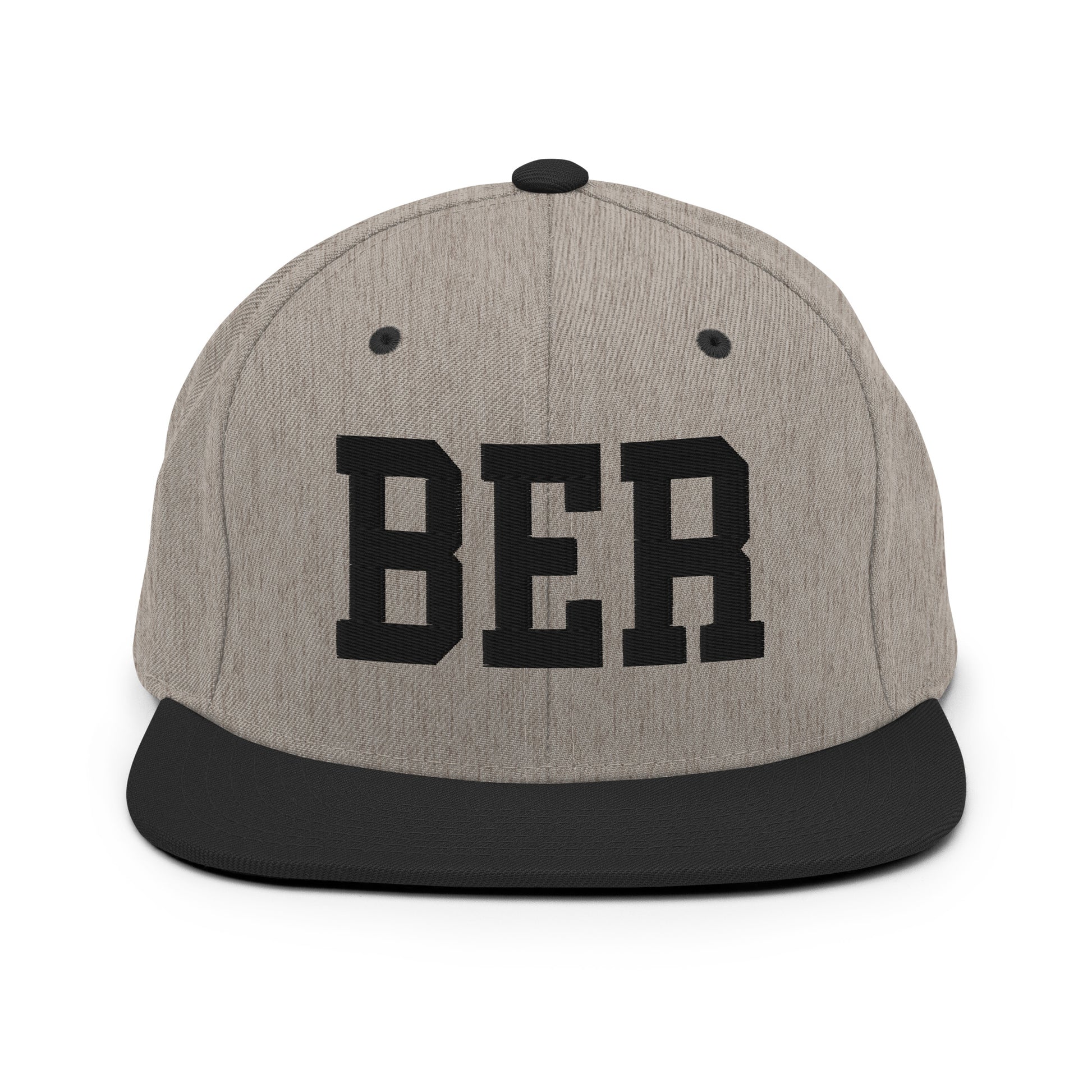 College-Style Classic Snapback Hat • Black • BER Berlin • YHM Designs - Image 23