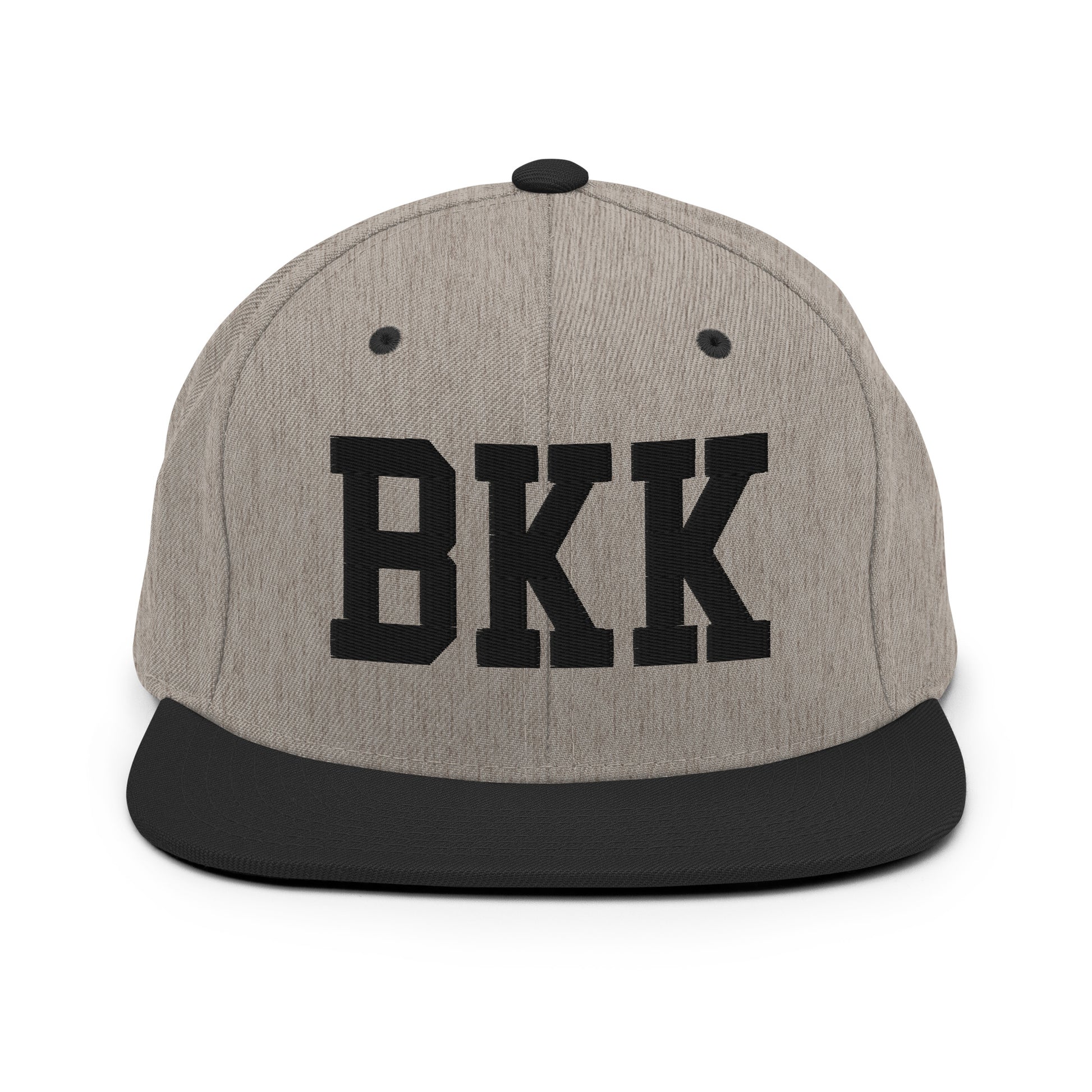 College-Style Classic Snapback Hat • Black • BKK Bangkok Souvenir • YHM Designs - Image 23
