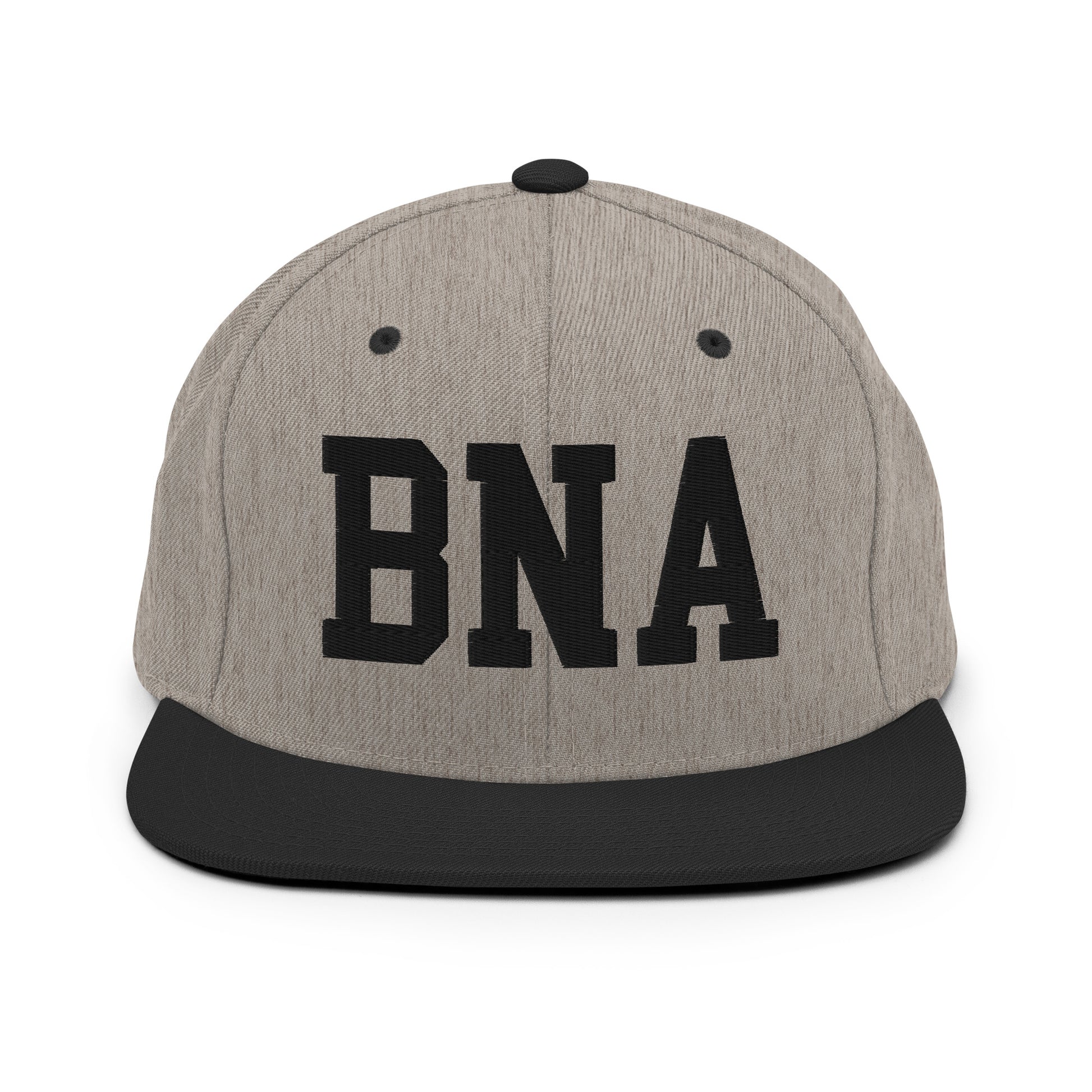 College-Style Classic Snapback Hat • Black • BNA Nashville Souvenir • YHM Designs - Image 23
