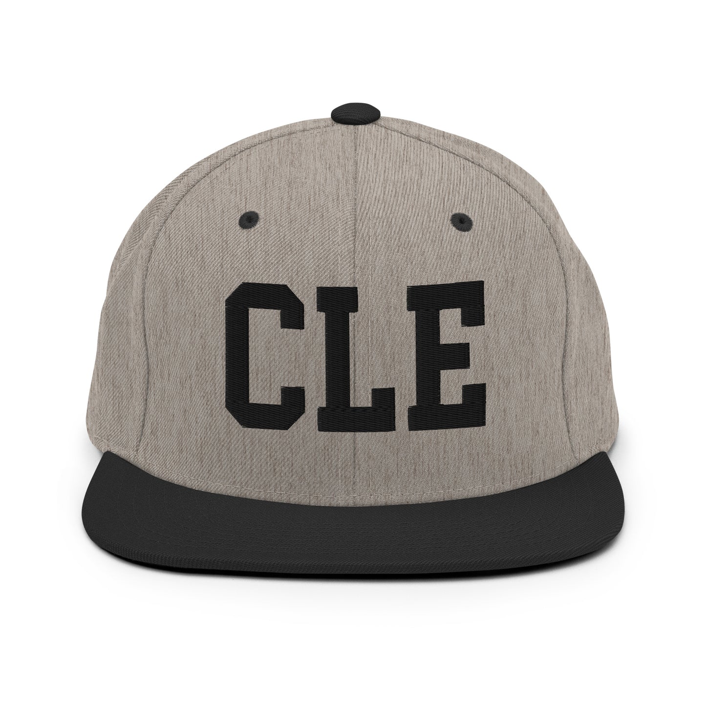 College-Style Classic Snapback Hat • Black • CLE Cleveland • YHM Designs - Image 23