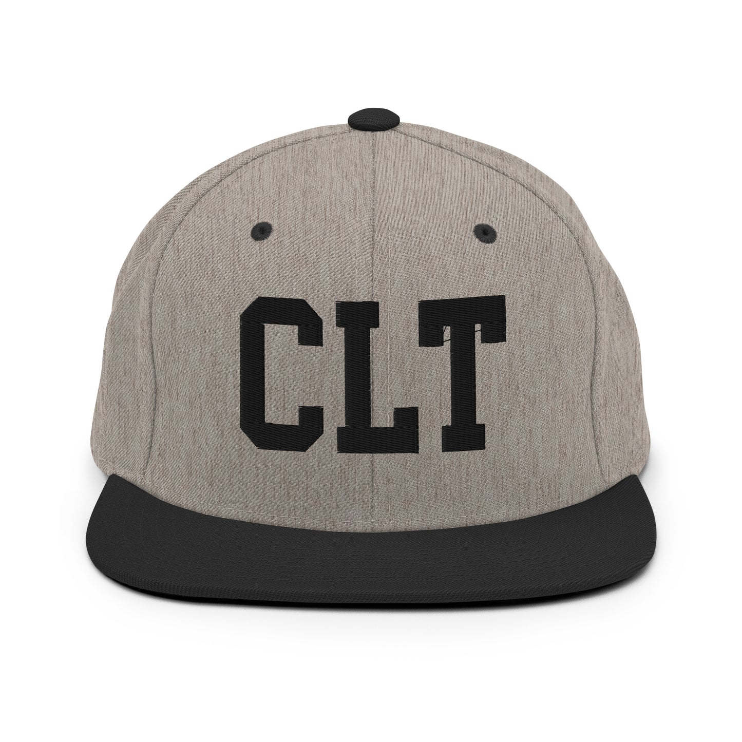 College-Style Classic Snapback Hat • Black • CLT Charlotte • YHM Designs - Image 23