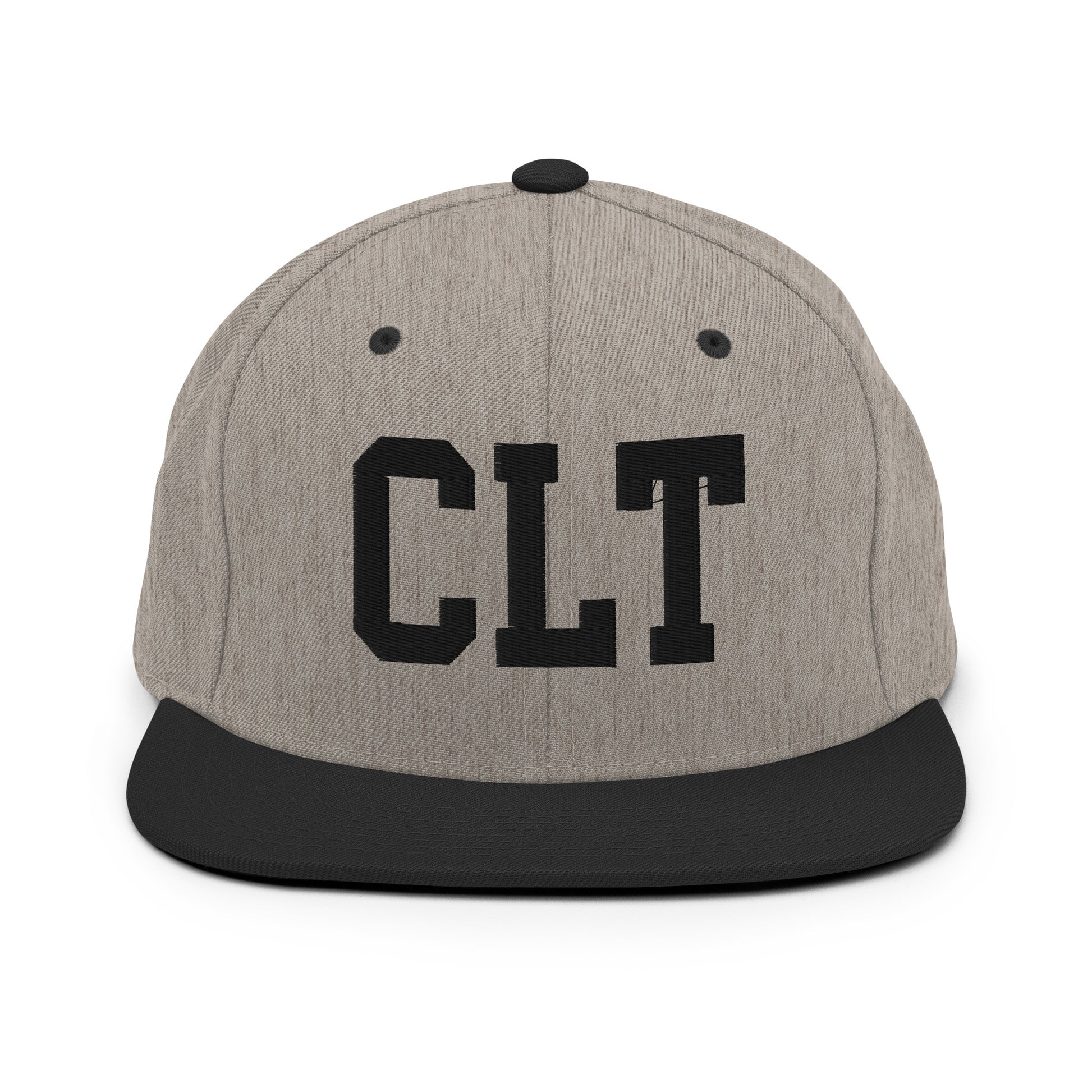 College-Style Classic Snapback Hat • Black • CLT Charlotte • YHM Designs - Image 23