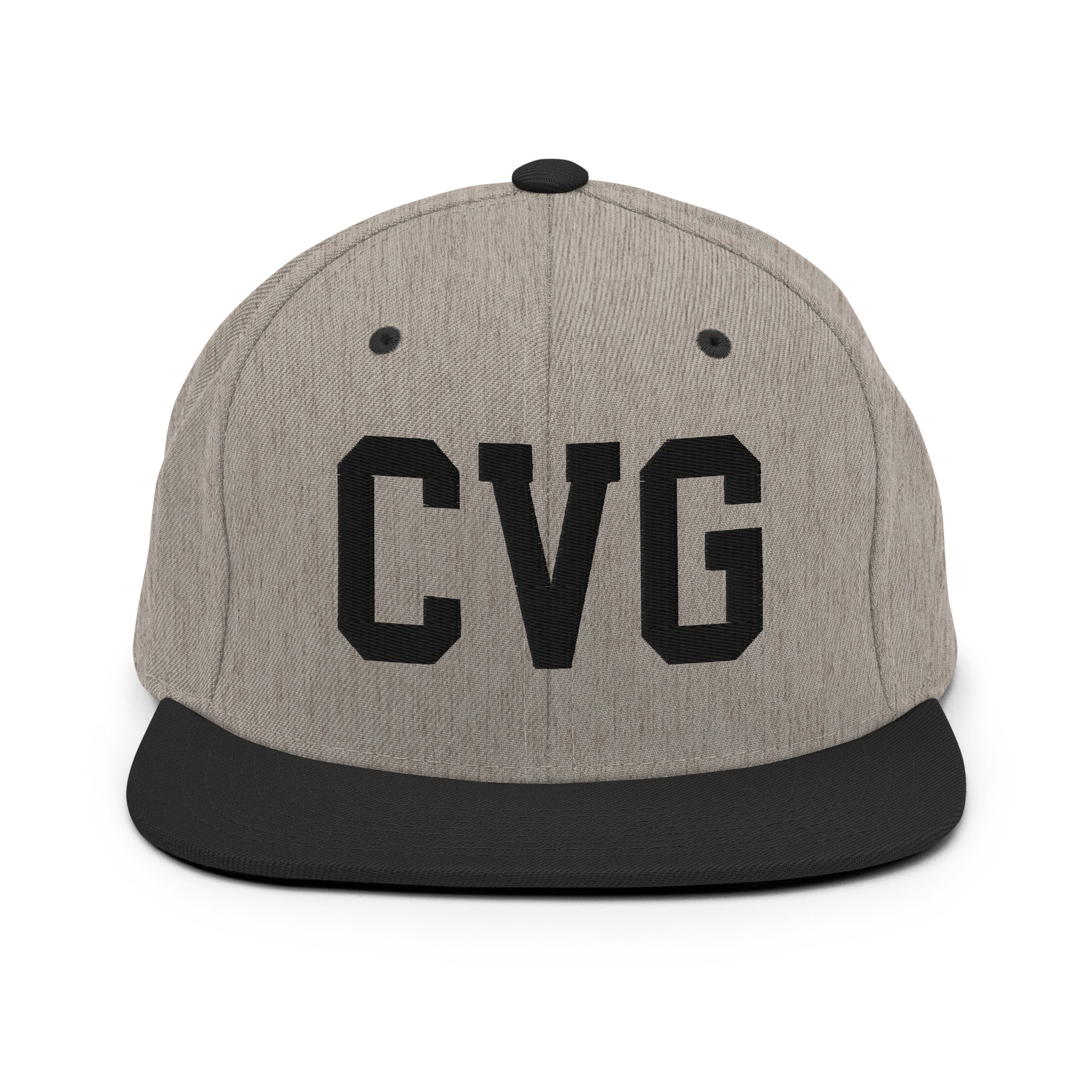 College-Style Classic Snapback Hat • Black • CVG Cincinnati Souvenir • YHM Designs - Image 23