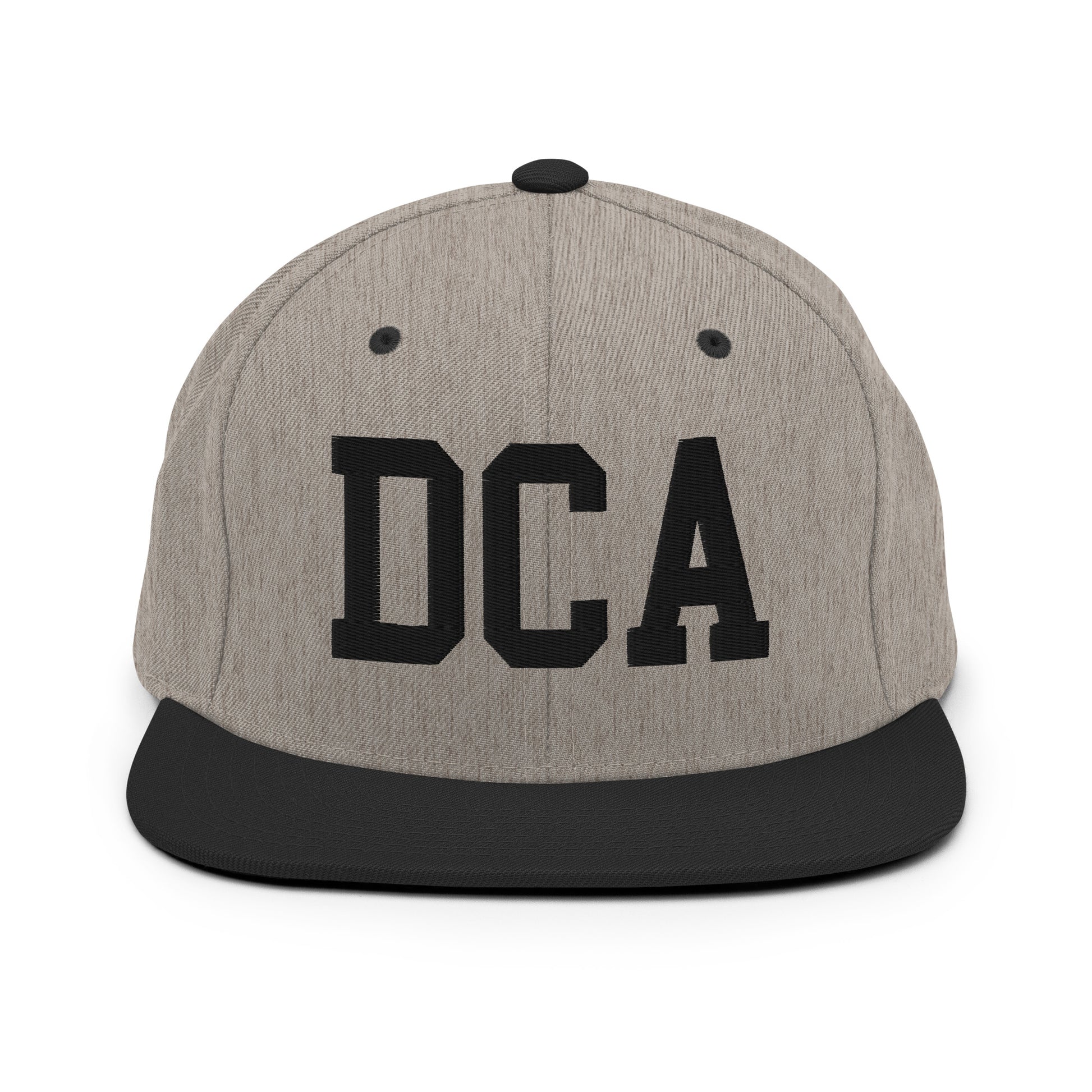 College-Style Classic Snapback Hat • Black • DCA Washington • YHM Designs - Image 23
