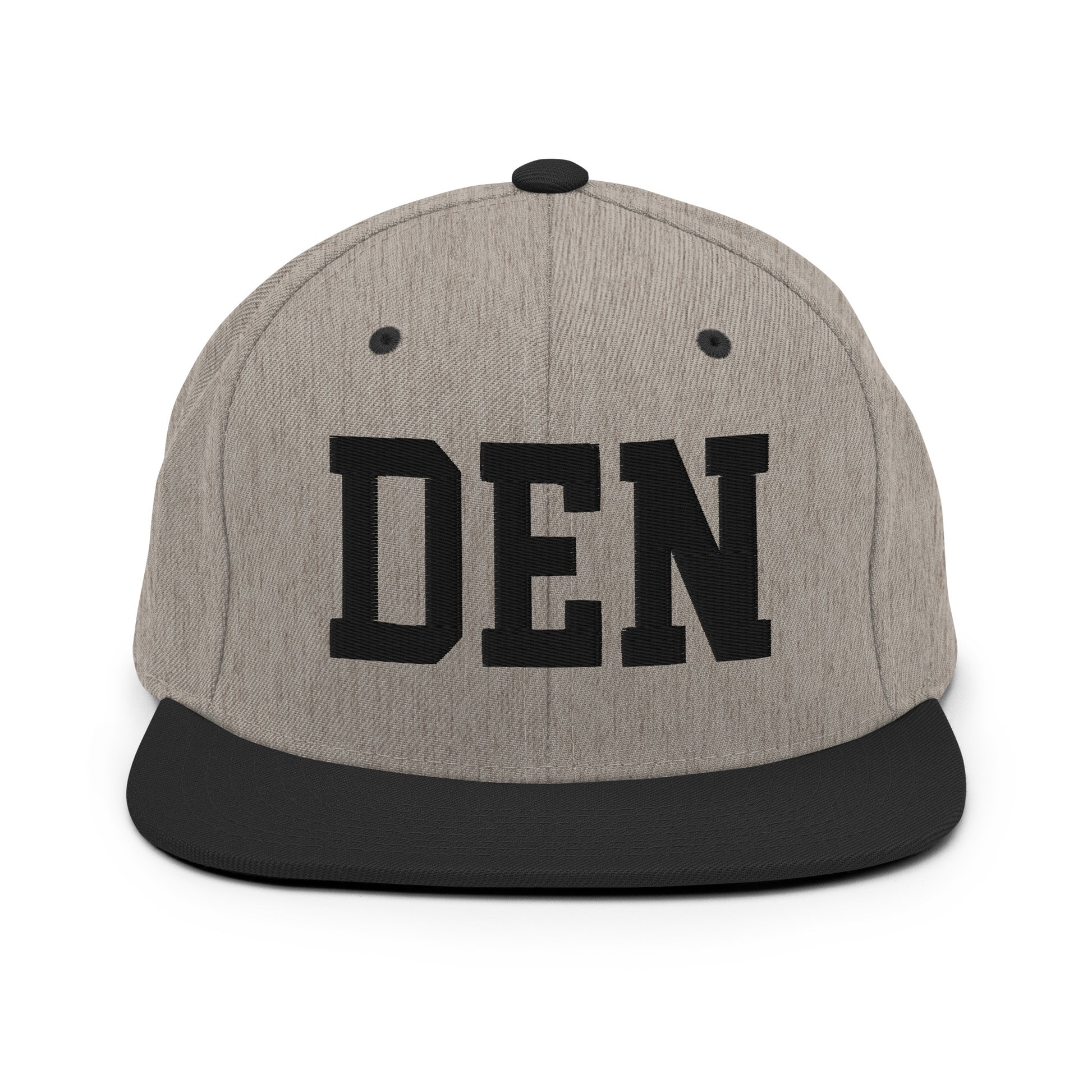 College-Style Classic Snapback Hat • Black • DEN Denver • YHM Designs - Image 23