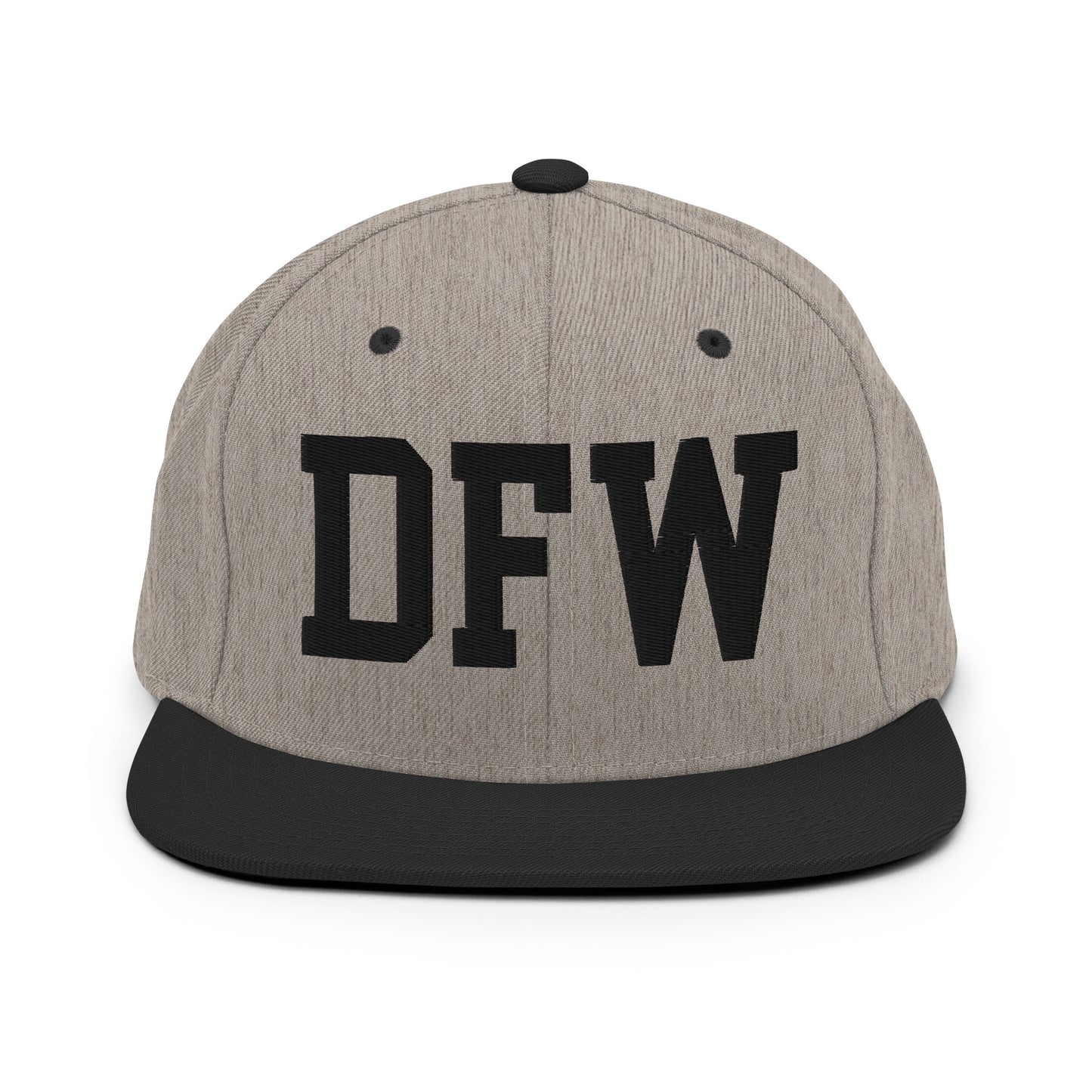 College-Style Classic Snapback Hat • Black • DFW Dallas Souvenir • YHM Designs - Image 23