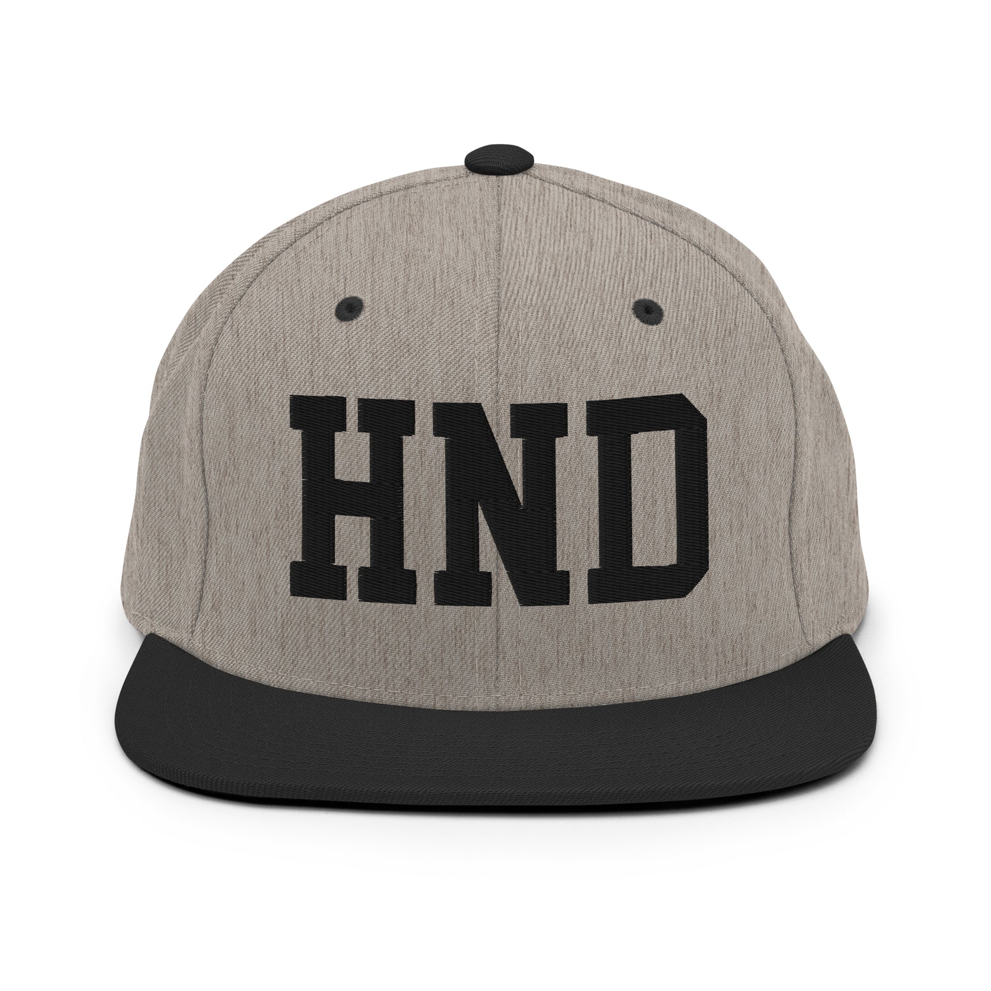 College-Style Classic Snapback Hat • Black • HND Tokyo Souvenir • YHM Designs - Image 23