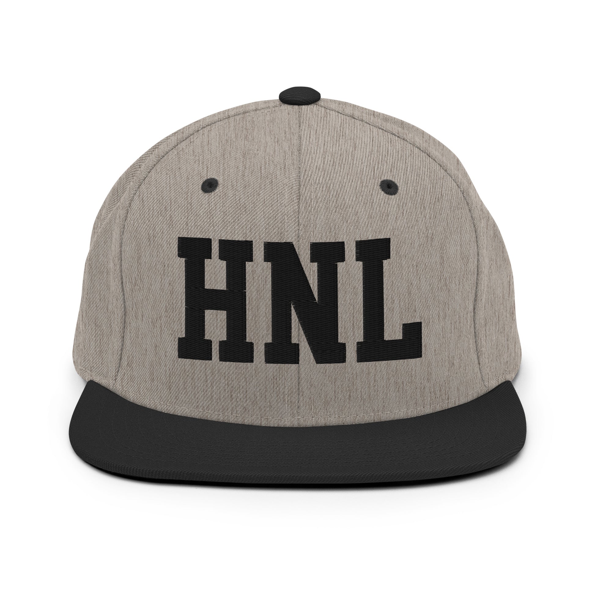 College-Style Classic Snapback Hat • Black • HNL Honolulu Souvenir • YHM Designs - Image 23