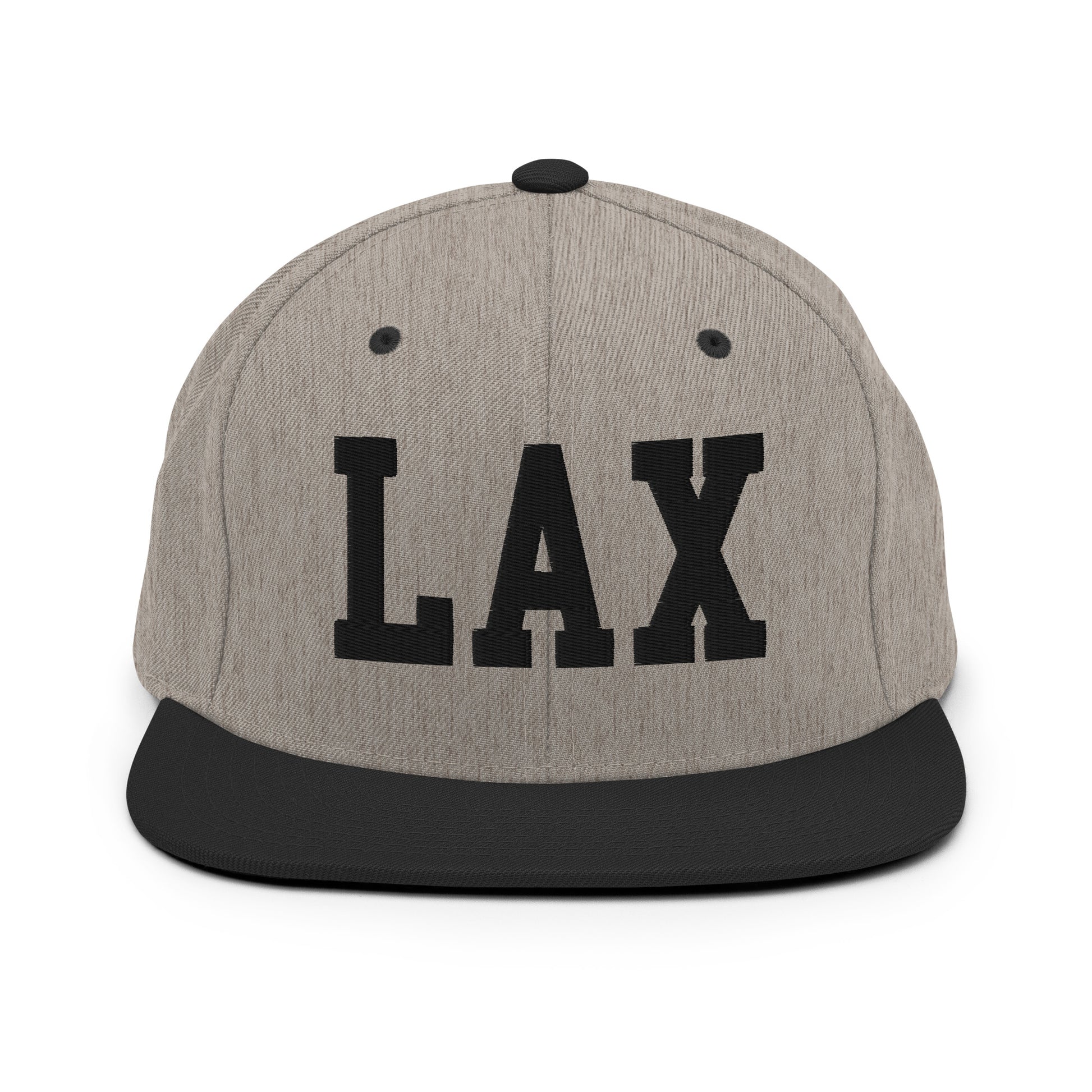 College-Style Classic Snapback Hat • Black • LAX Los Angeles • YHM Designs - Image 23