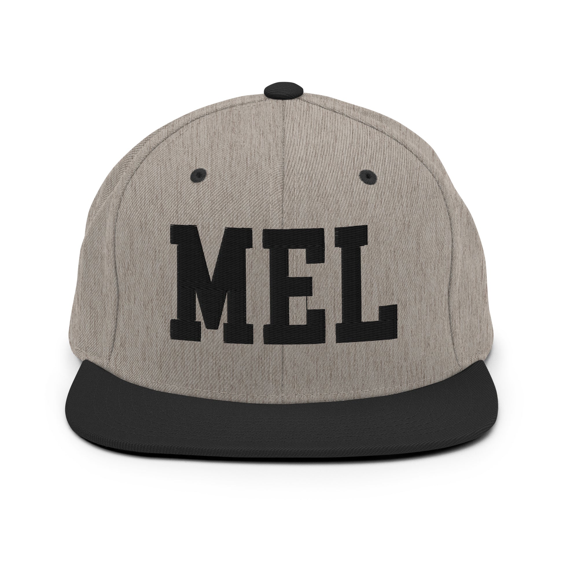 College-Style Classic Snapback Hat • Black • MEL Melbourne Souvenir • YHM Designs - Image 23