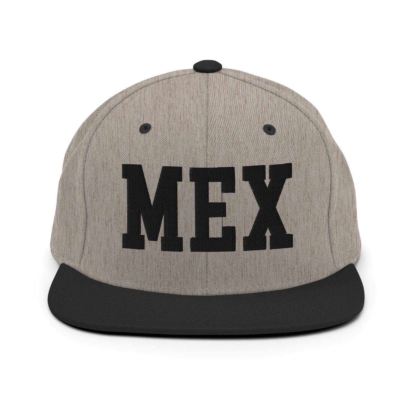 College-Style Classic Snapback Hat • Black • MEX Mexico City Souvenir • YHM Designs - Image 23