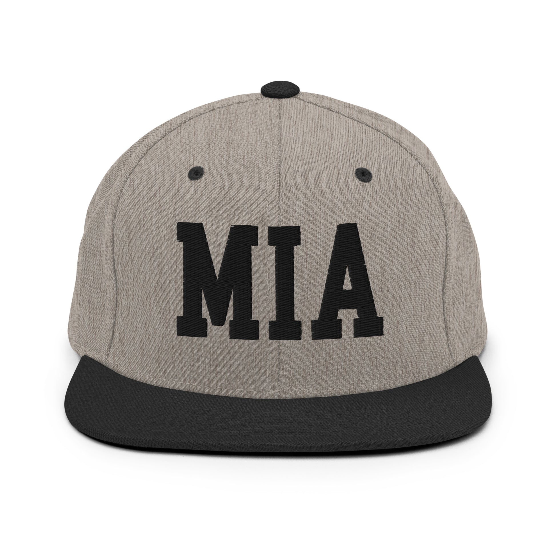 College-Style Classic Snapback Hat • Black • MIA Miami • YHM Designs - Image 23