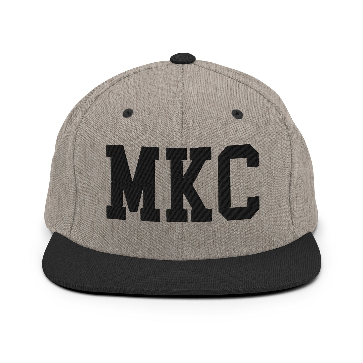 College-Style Classic Snapback Hat • Black • MKC Kansas City Souvenir • YHM Designs - Image 23