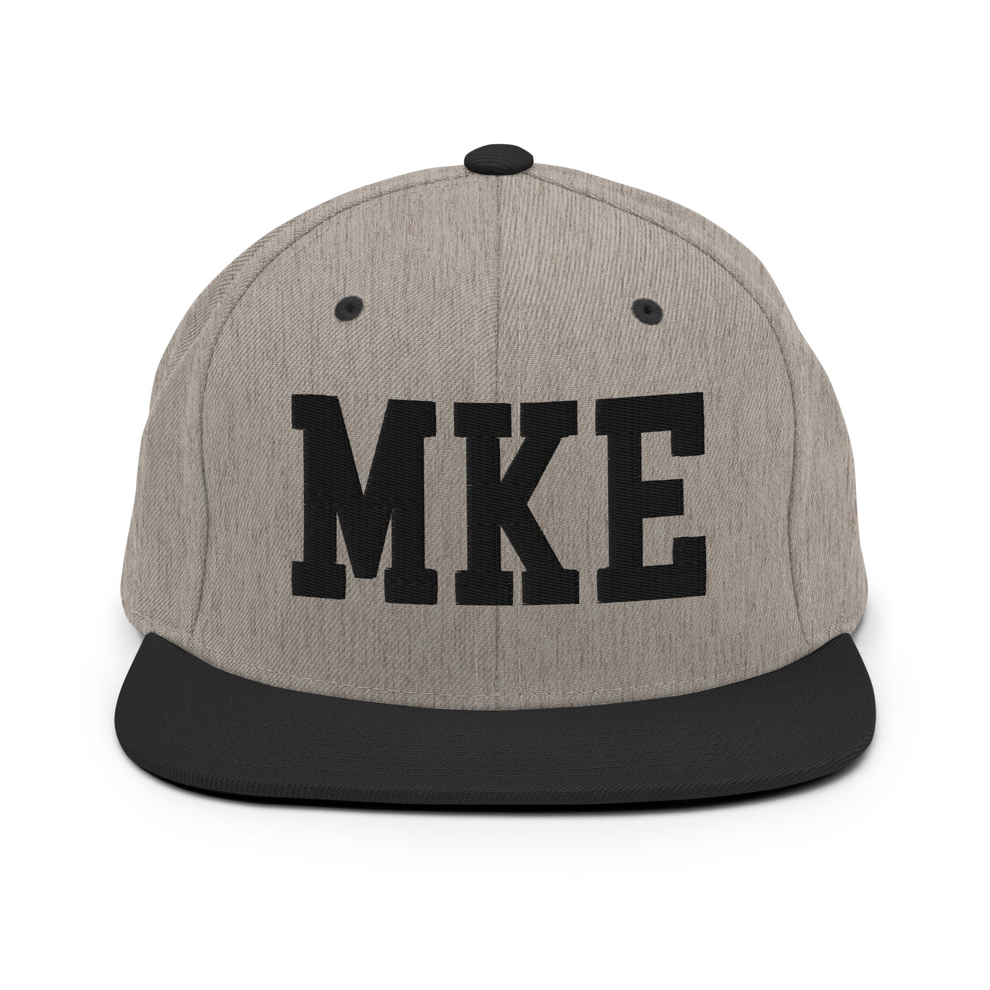 College-Style Classic Snapback Hat • Black • MKE Milwaukee • YHM Designs - Image 23