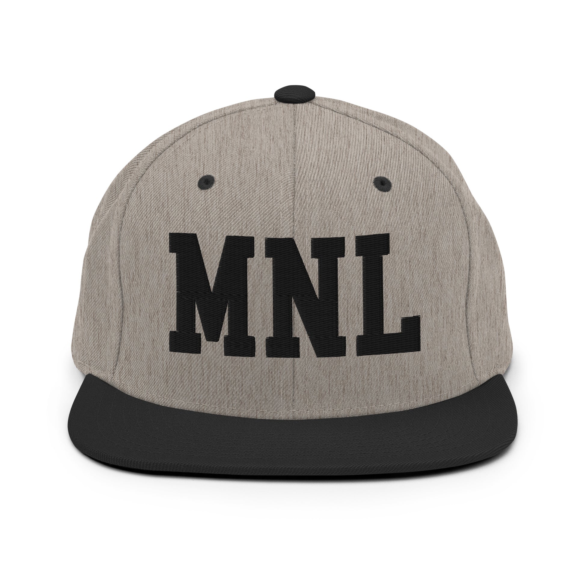 College-Style Classic Snapback Hat • Black • MNL Manila • YHM Designs - Image 23
