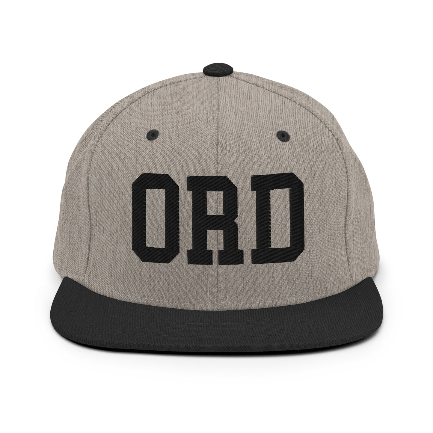 College-Style Classic Snapback Hat • Black • ORD Chicago Souvenir • YHM Designs - Image 23