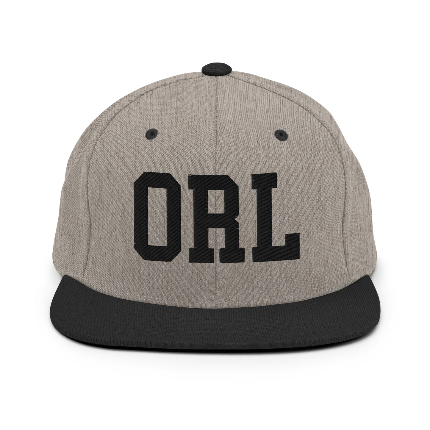 College-Style Classic Snapback Hat • Black • ORL Orlando Souvenir • YHM Designs - Image 23