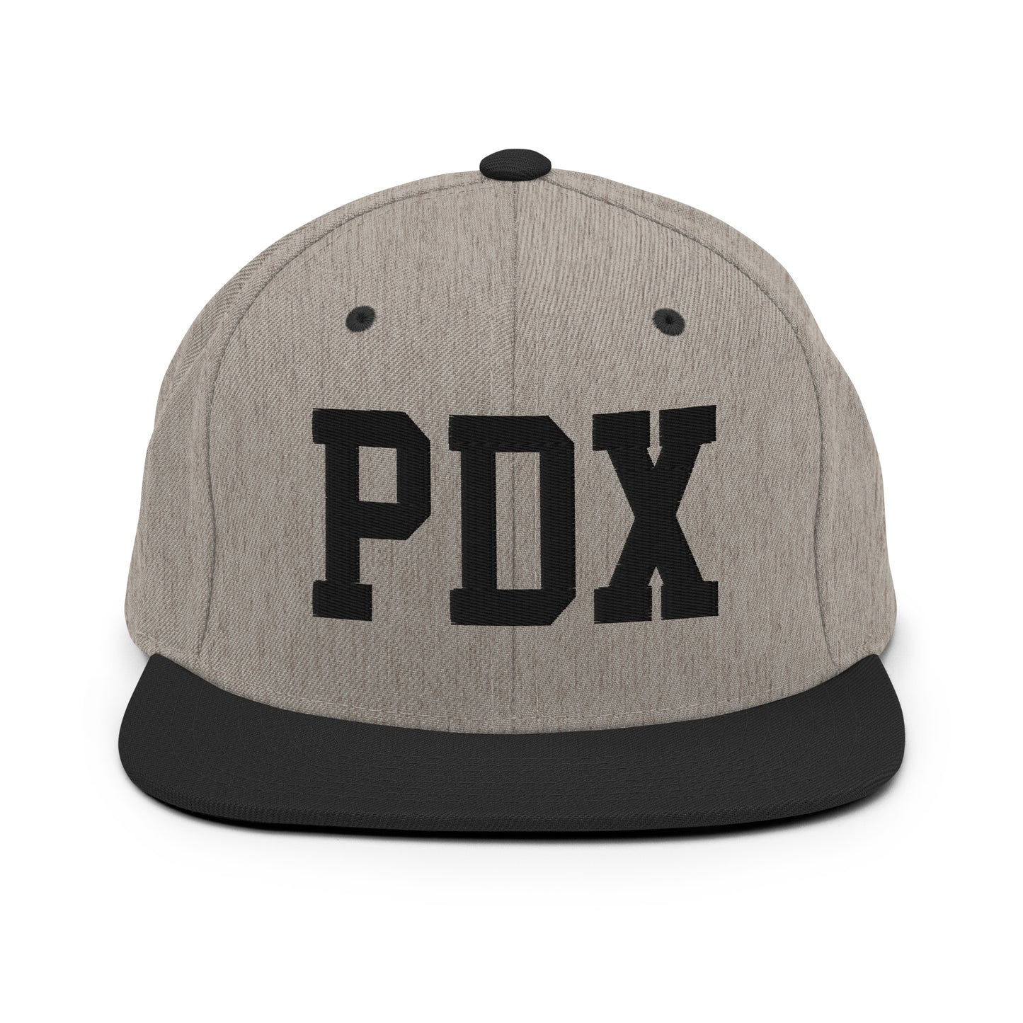 College-Style Classic Snapback Hat • Black • PDX Portland • YHM Designs - Image 23