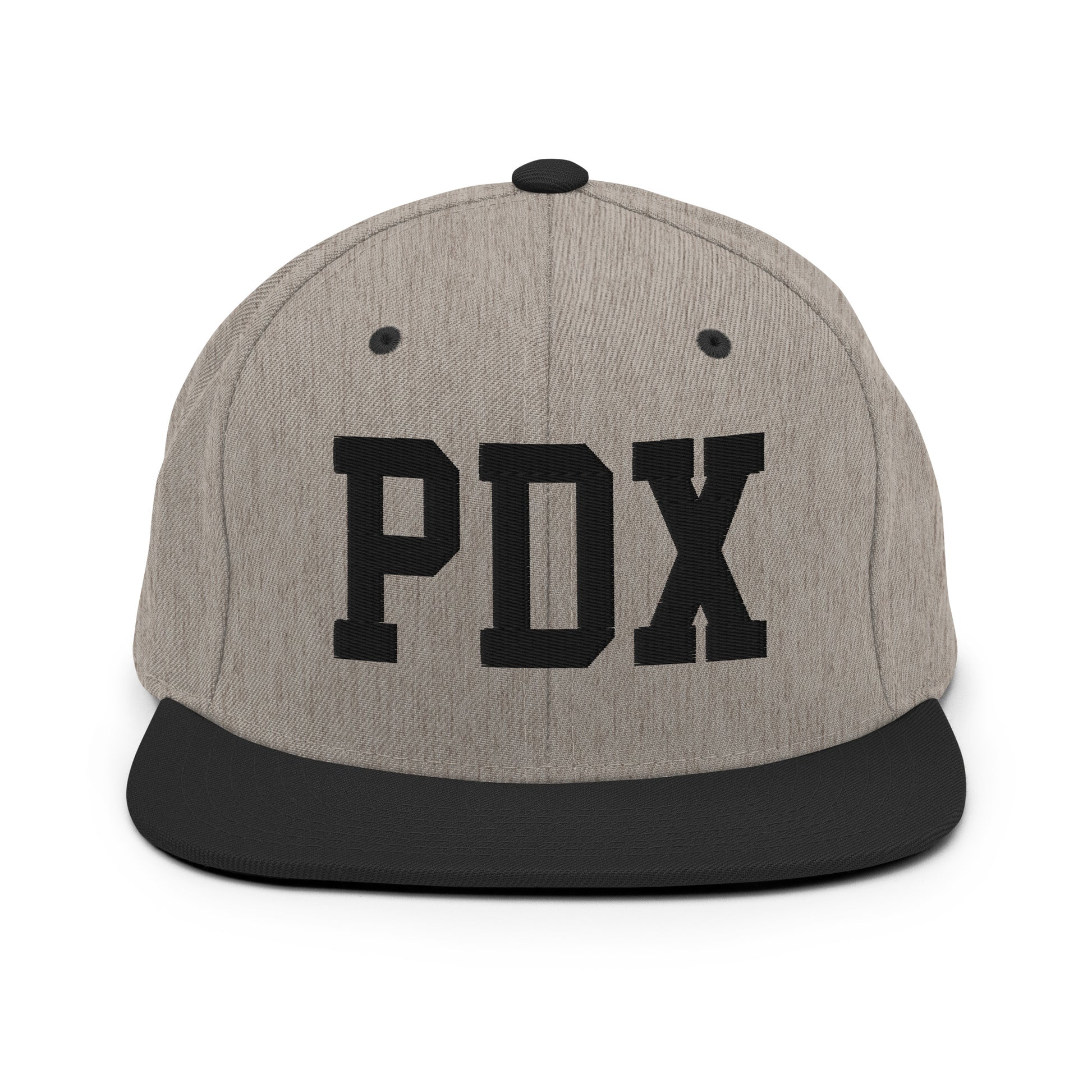 College-Style Classic Snapback Hat • Black • PDX Portland • YHM Designs - Image 23