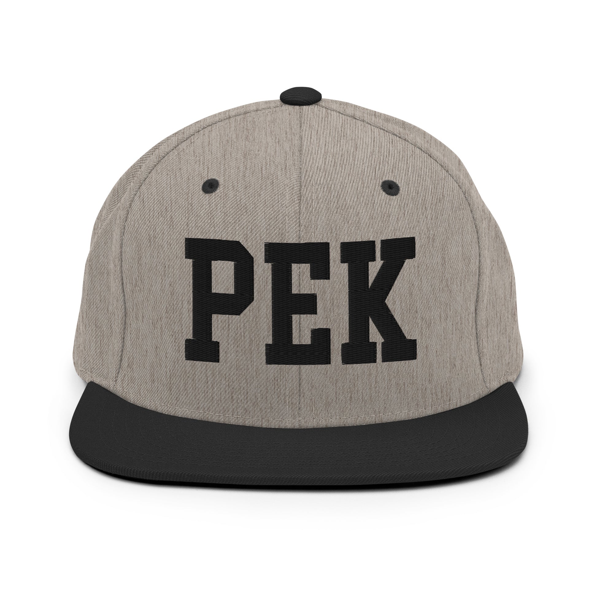 College-Style Classic Snapback Hat • Black • PEK Beijing • YHM Designs - Image 23
