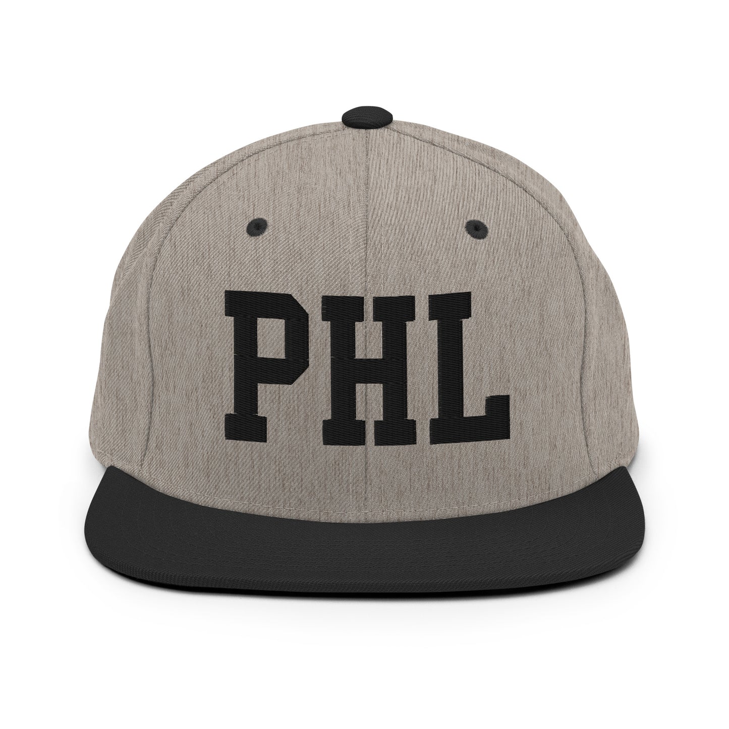 College-Style Classic Snapback Hat • Black • PHL Philadelphia Souvenir • YHM Designs - Image 23