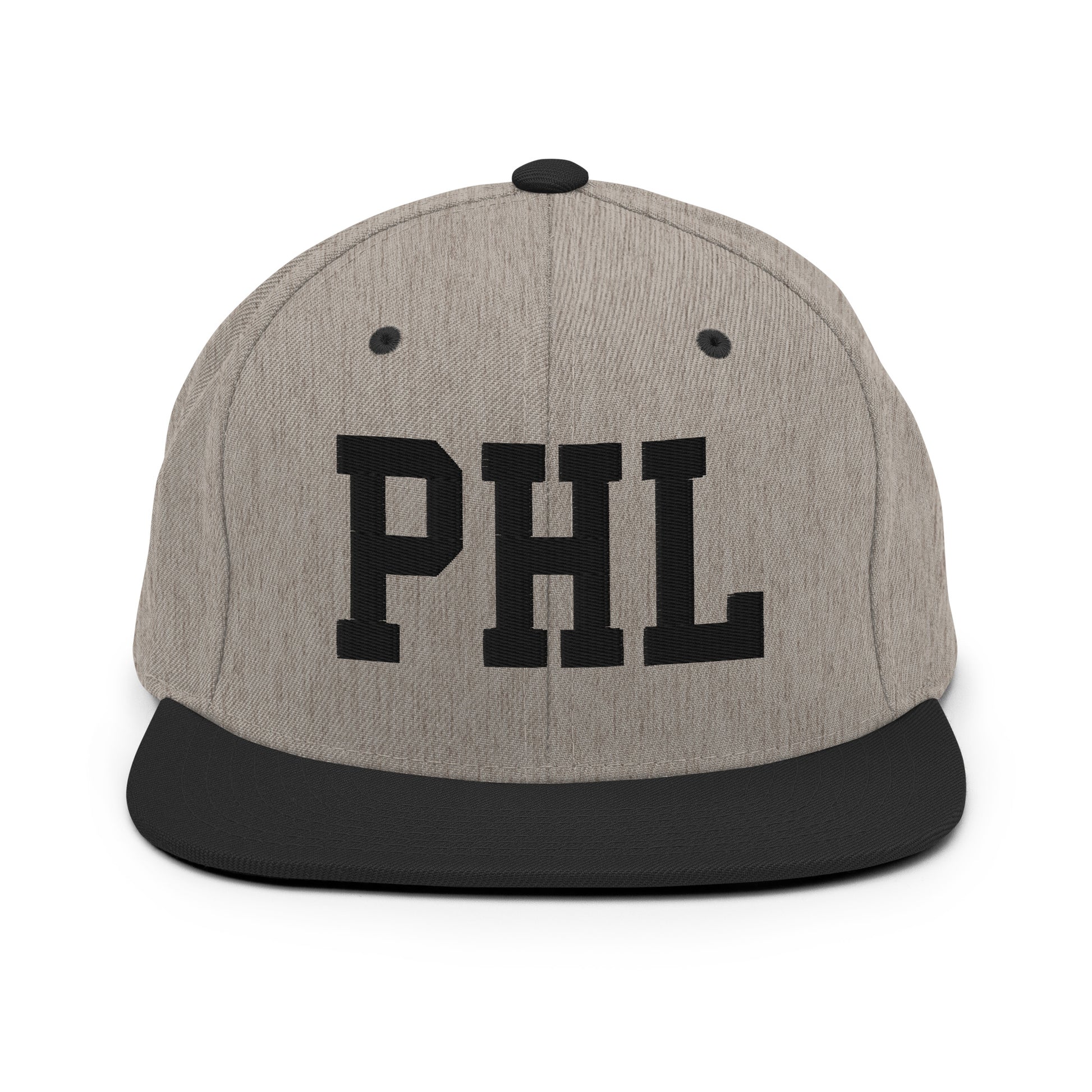 College-Style Classic Snapback Hat • Black • PHL Philadelphia Souvenir • YHM Designs - Image 23