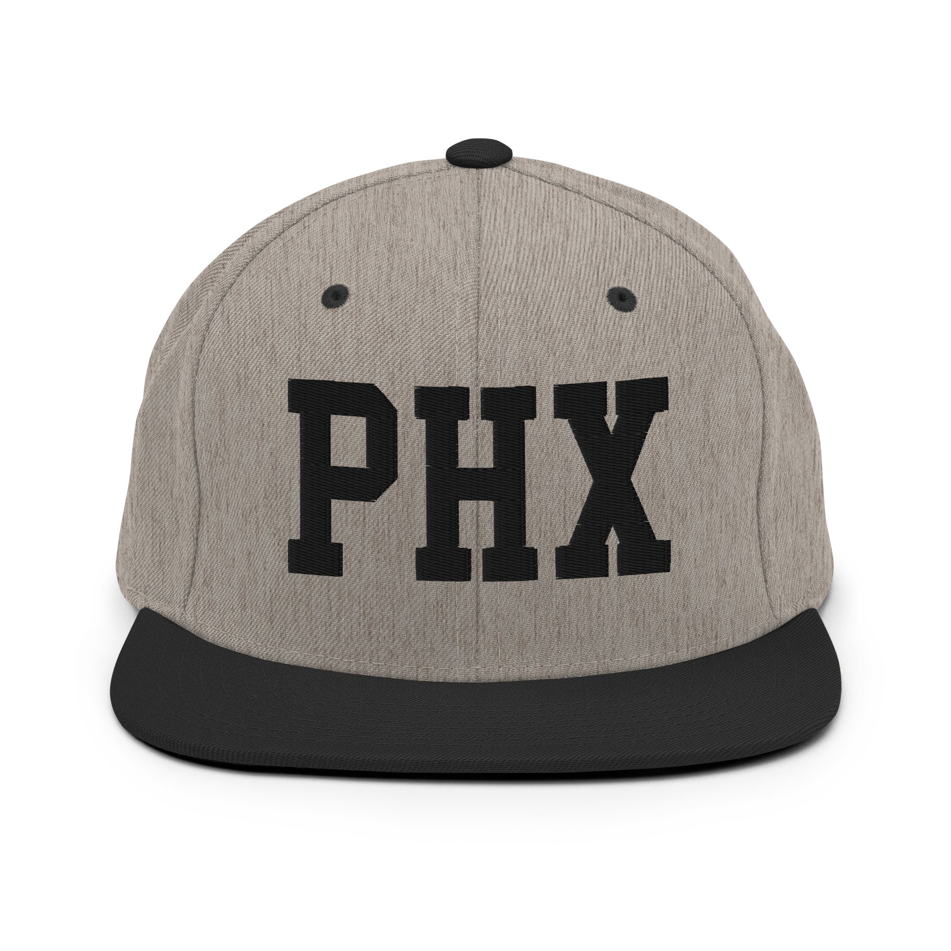 College-Style Classic Snapback Hat • Black • PHX Phoenix Souvenir • YHM Designs - Image 23