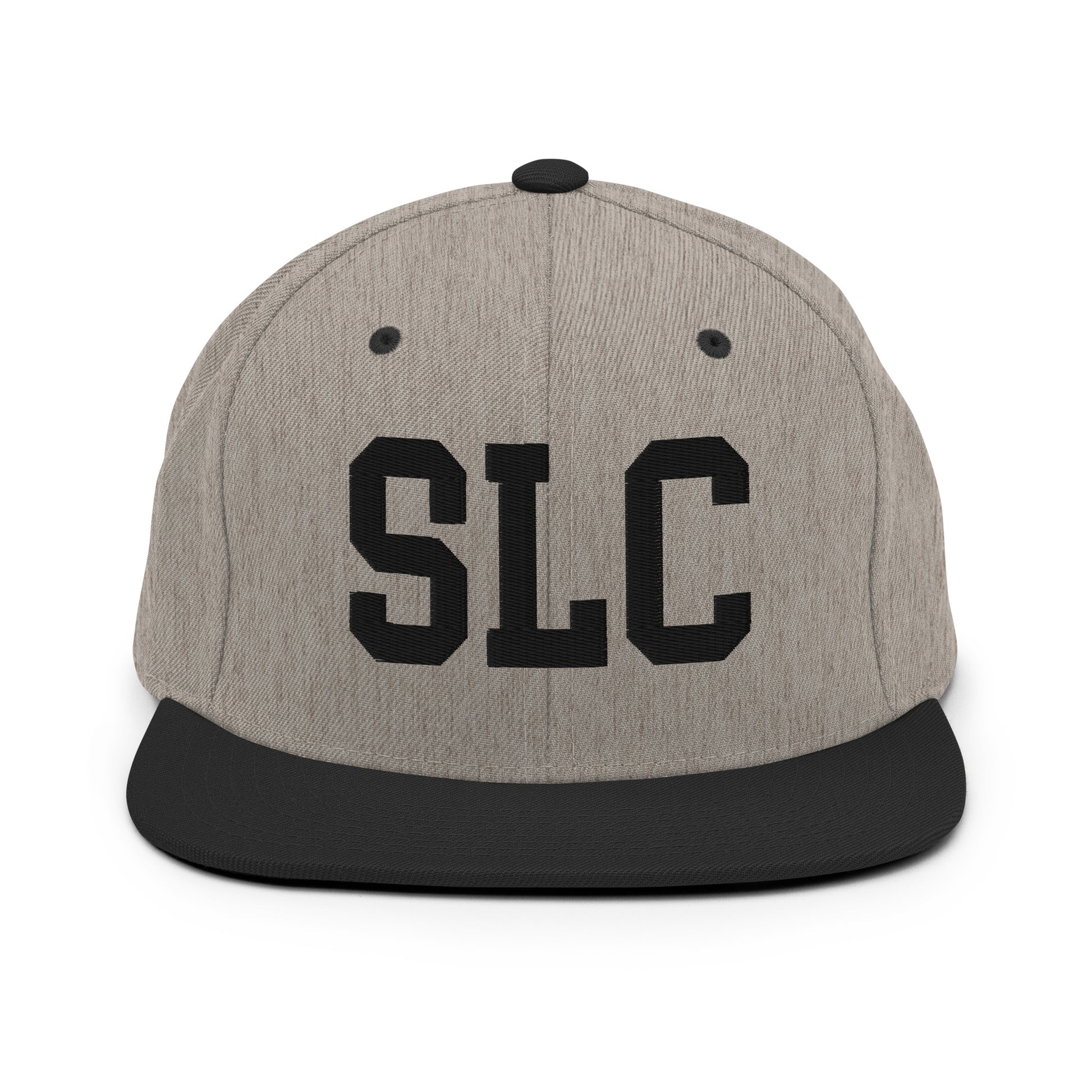 College-Style Classic Snapback Hat • Black • SLC Salt Lake City Souvenir • YHM Designs - Image 23