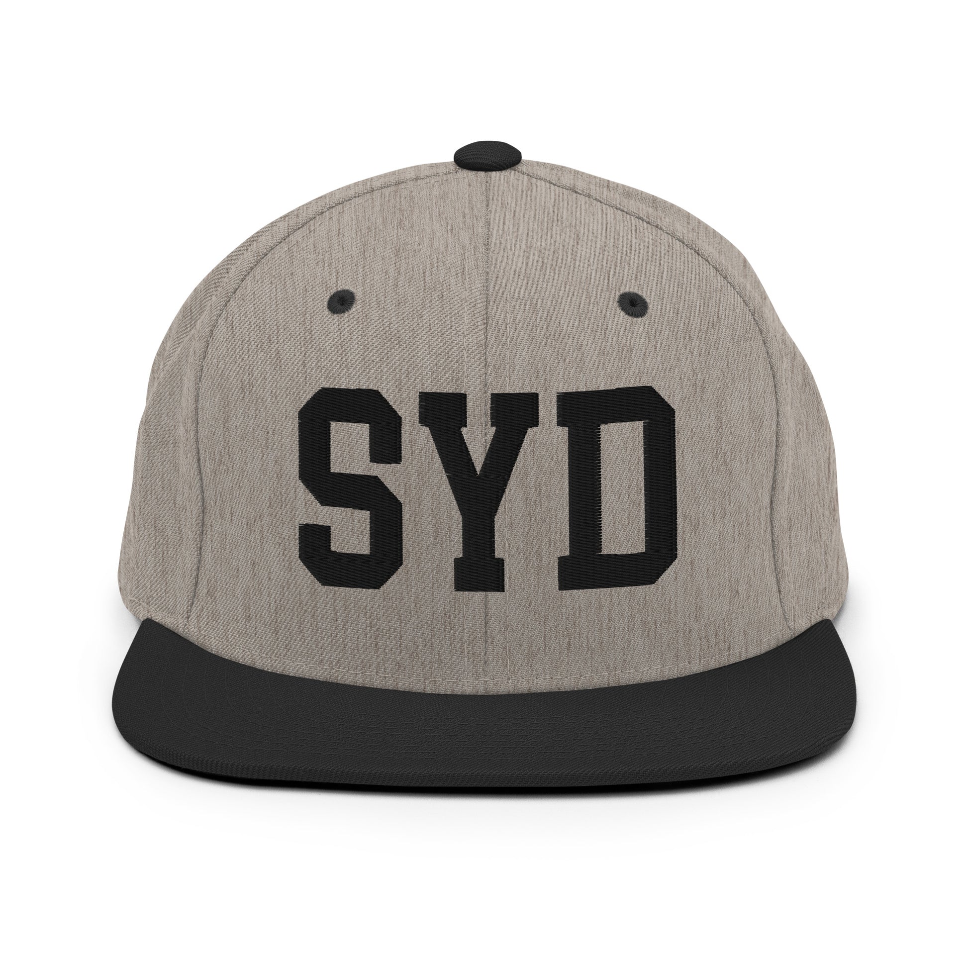 College-Style Classic Snapback Hat • Black • SYD Sydney Souvenir • YHM Designs - Image 23