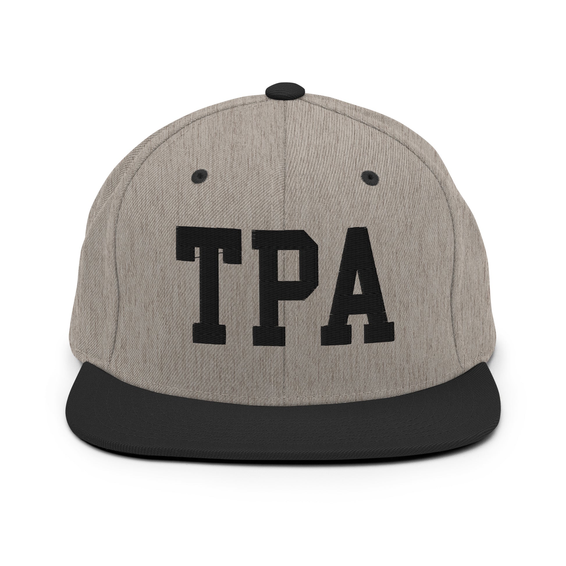 College-Style Classic Snapback Hat • Black • TPA Tampa • YHM Designs - Image 23