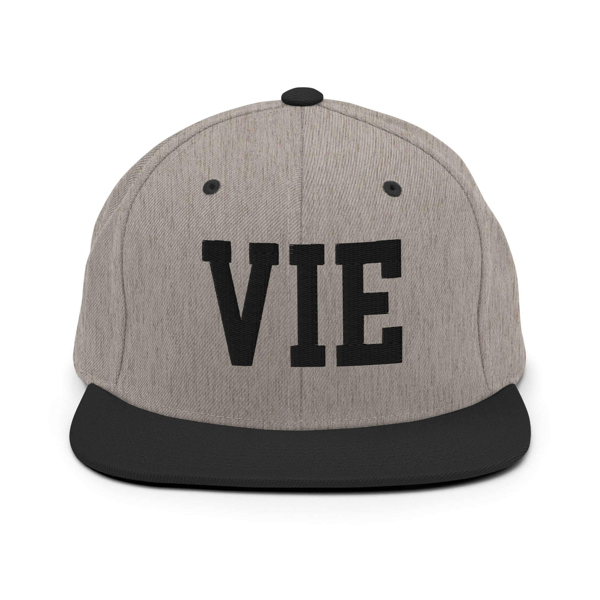 College-Style Classic Snapback Hat • Black • VIE Vienna Souvenir • YHM Designs - Image 23