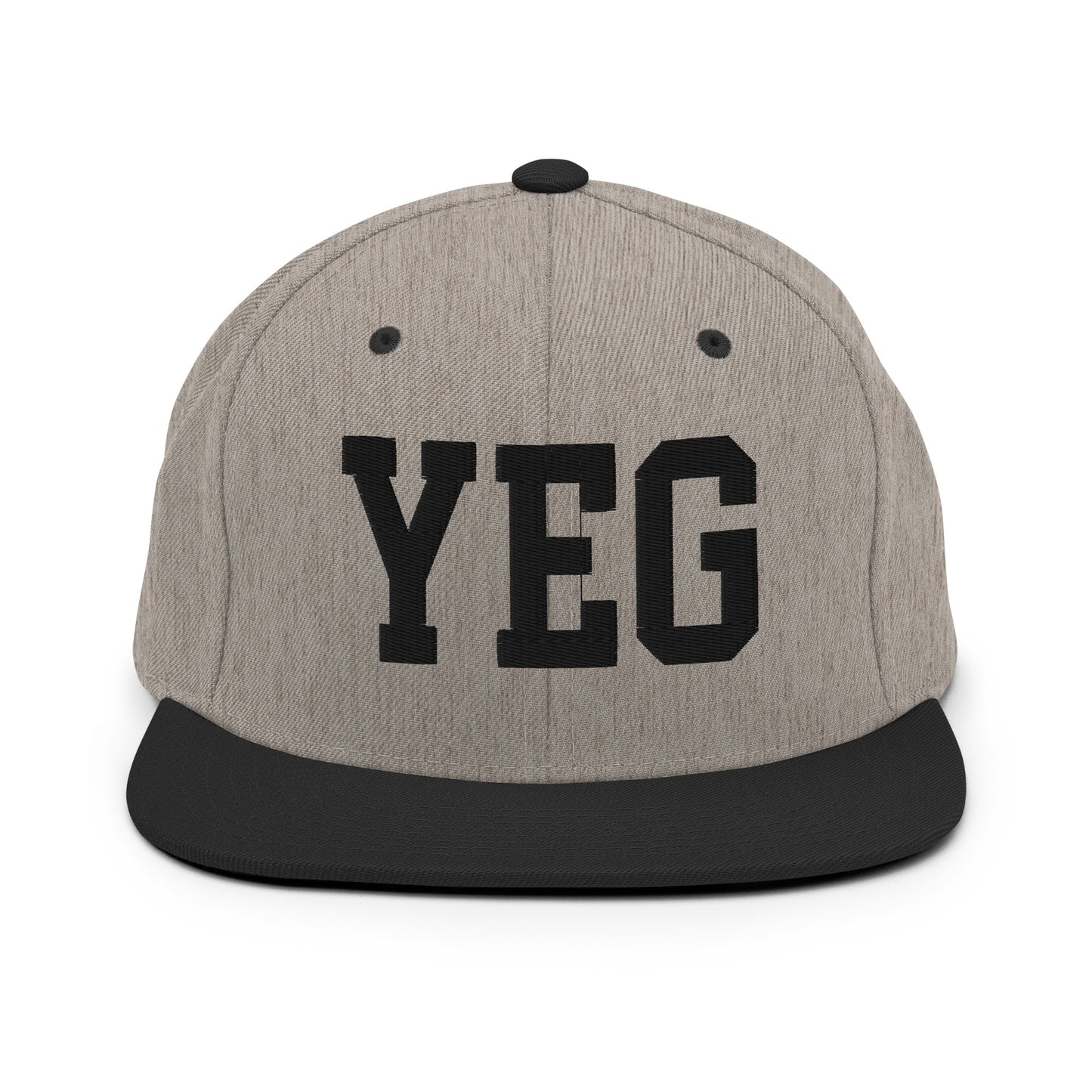 College-Style Classic Snapback Hat • Black • YEG Edmonton Souvenir • YHM Designs - Image 23