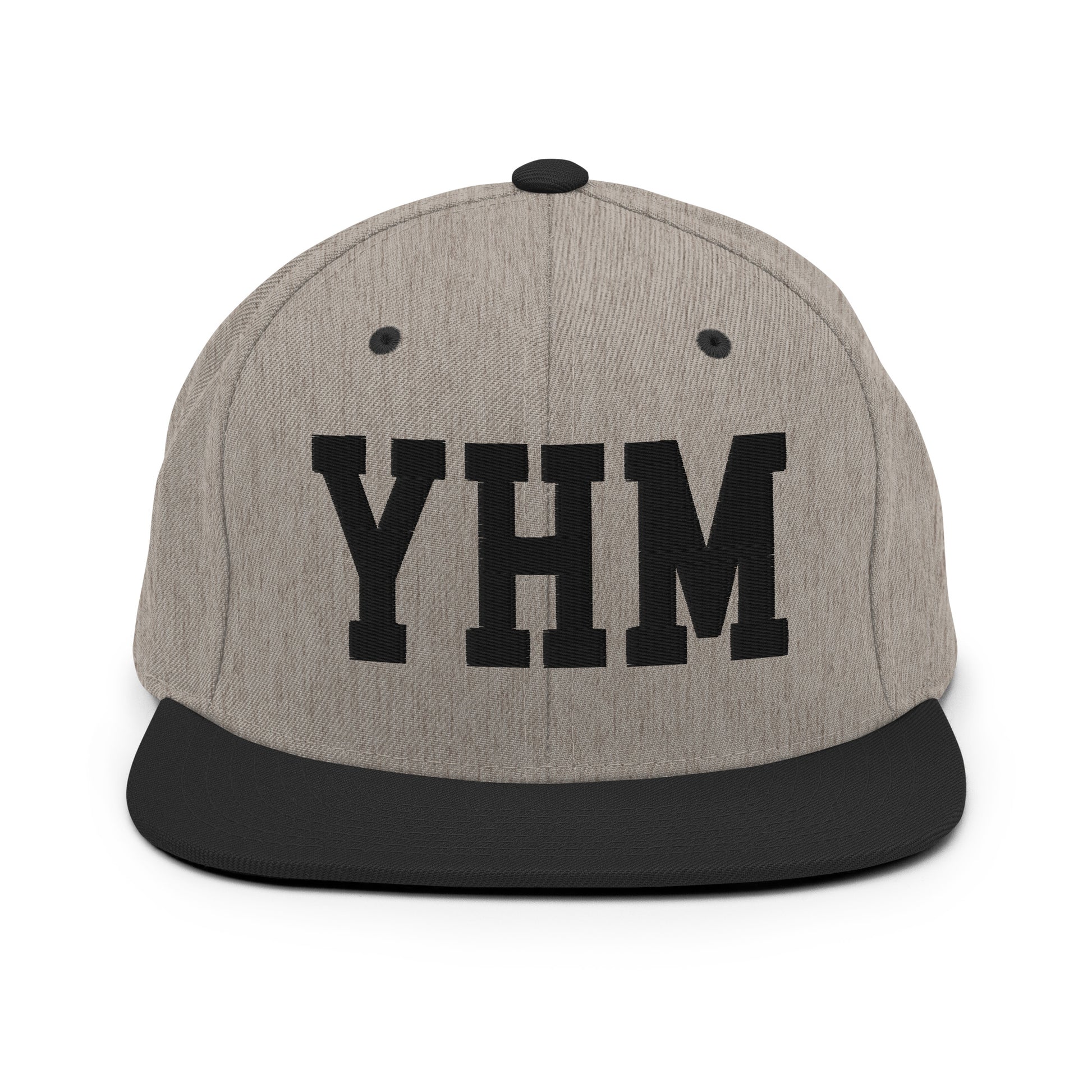 College-Style Classic Snapback Hat • Black • YHM Hamilton Souvenir • YHM Designs - Image 23