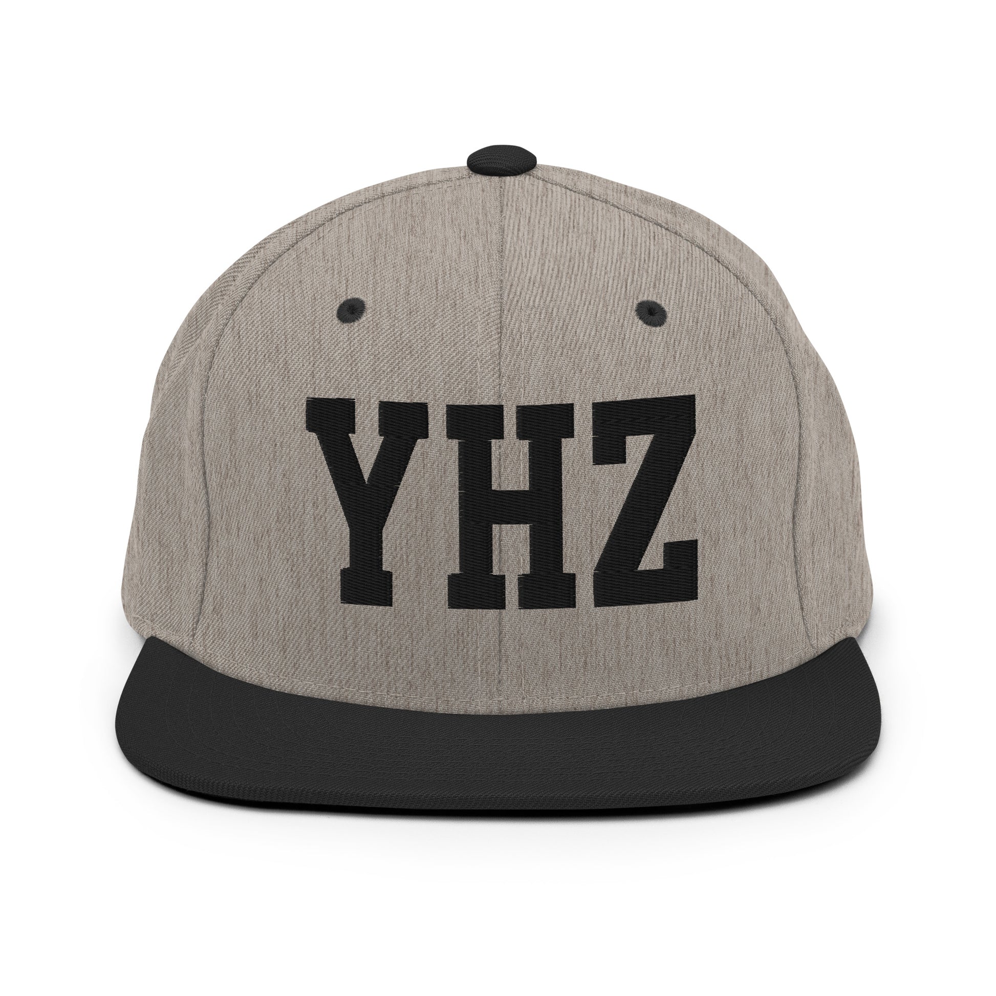 College-Style Classic Snapback Hat • Black • YHZ Halifax Souvenir • YHM Designs - Image 23