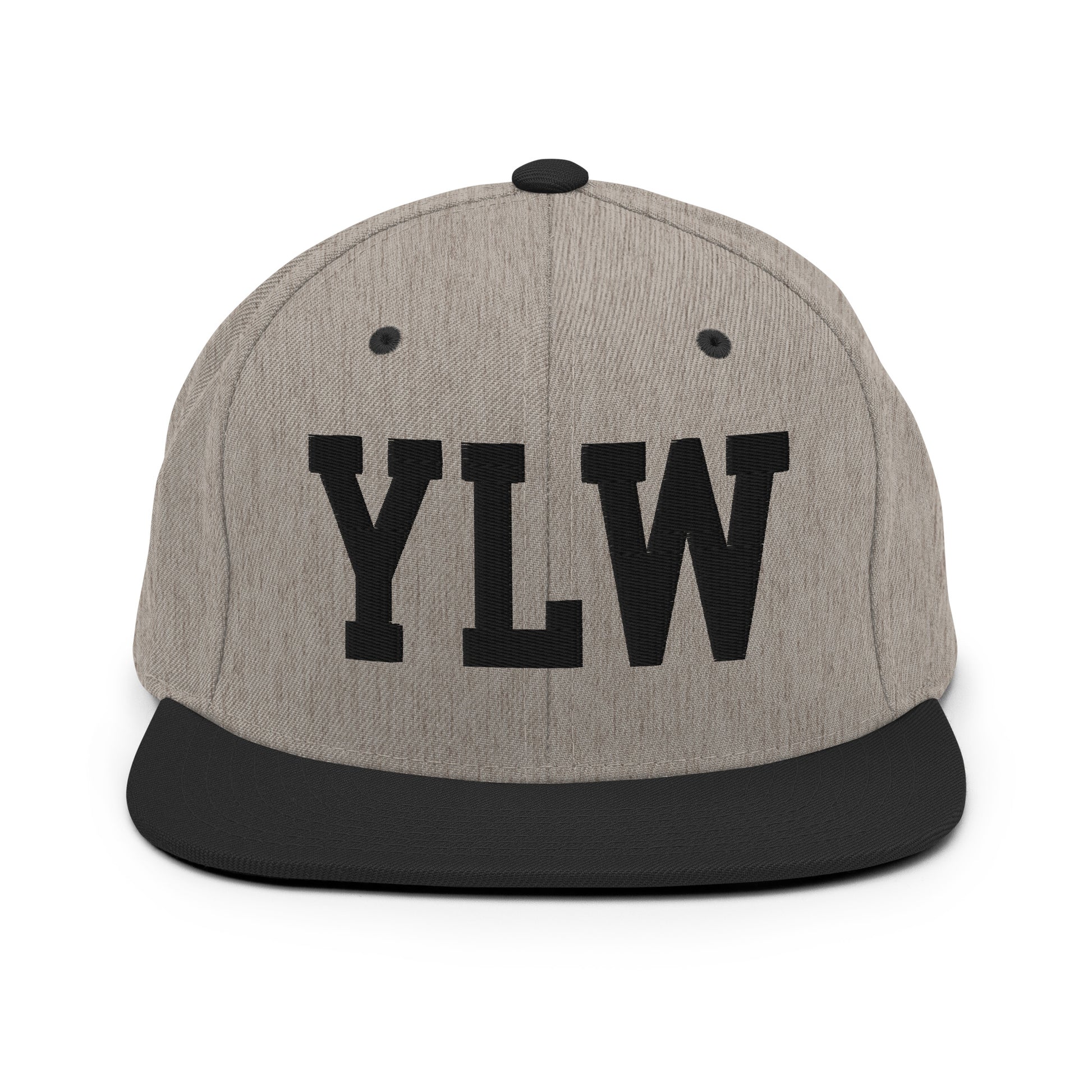 College-Style Classic Snapback Hat • Black • YLW Kelowna Souvenir • YHM Designs - Image 23