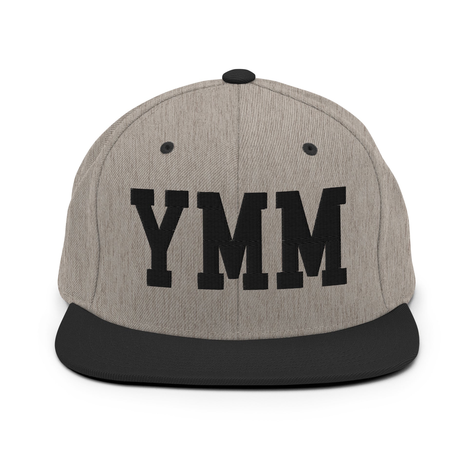 College-Style Classic Snapback Hat • Black • YMM Fort McMurray • YHM Designs - Image 23