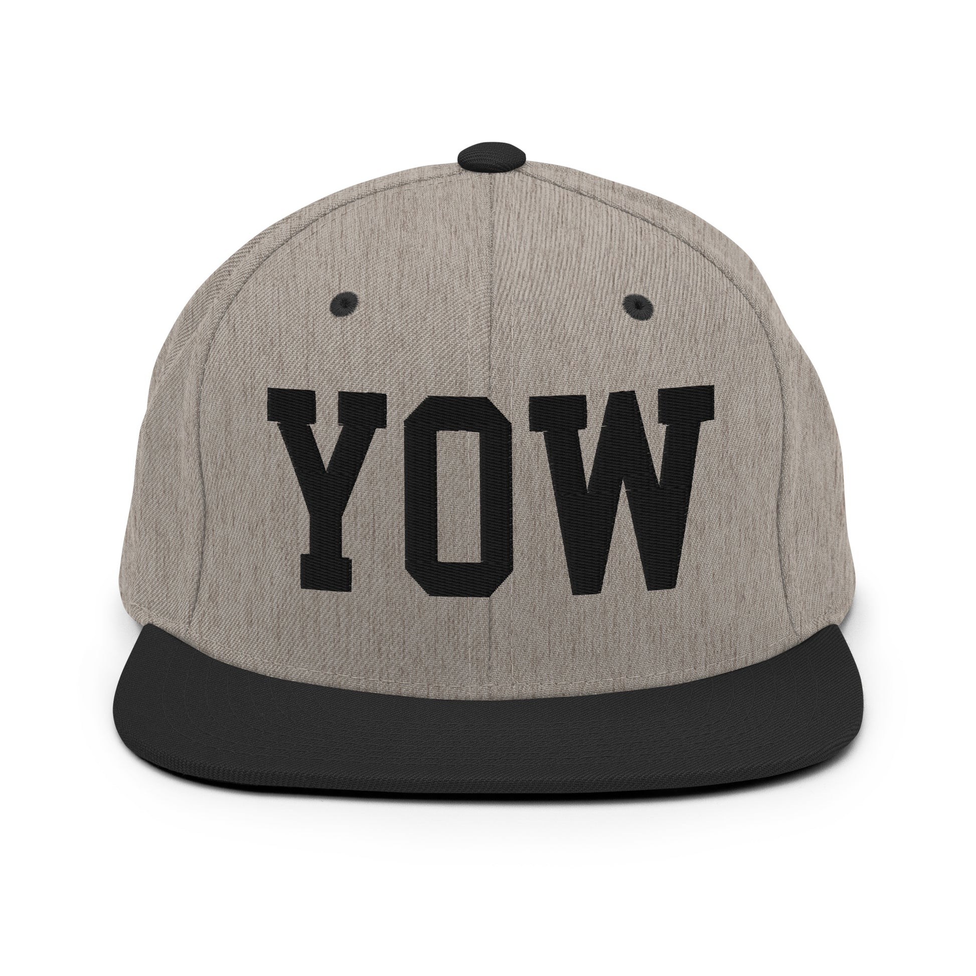 College-Style Classic Snapback Hat • Black • YOW Ottawa Souvenir • YHM Designs - Image 23