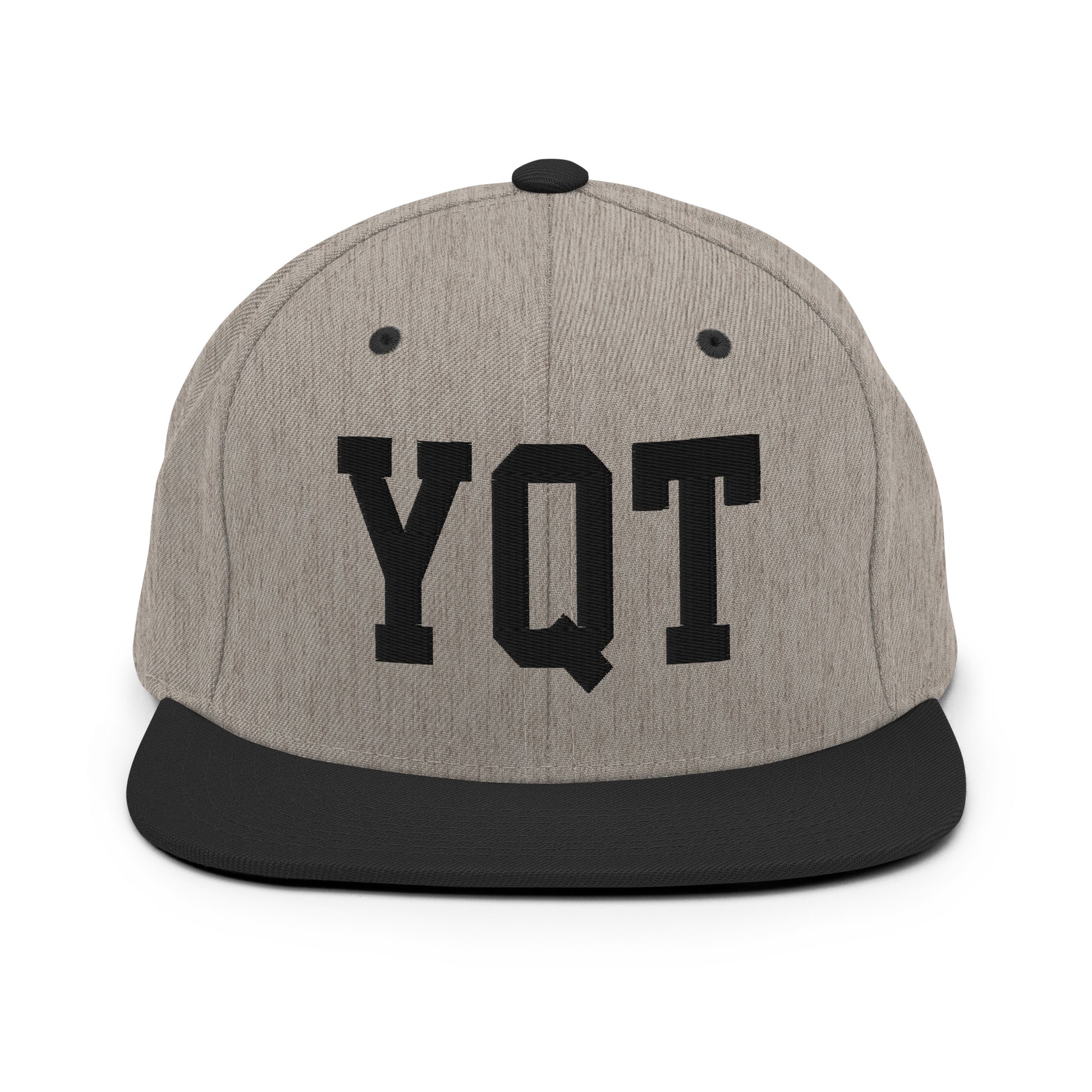 College-Style Classic Snapback Hat • Black • YQT Thunder Bay Souvenir • YHM Designs - Image 23